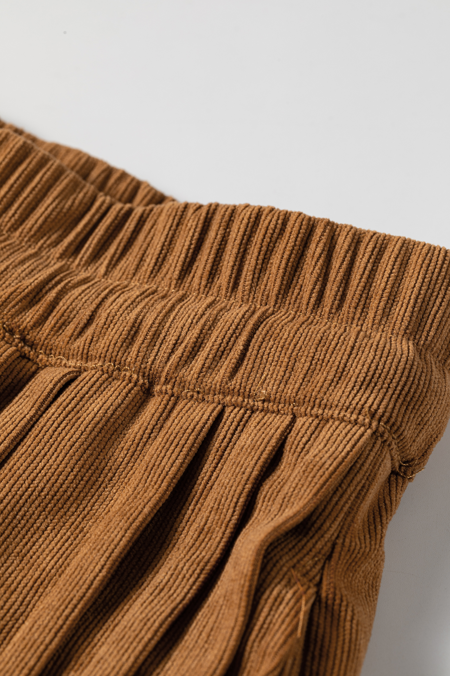 High Waist Corduroy Pants, Wide Leg Ankle Length Daily Slacks - Detail View 8 High Waist Corduroy Pants, Wide Leg Ankle Length Daily Slacks - Detail View 8