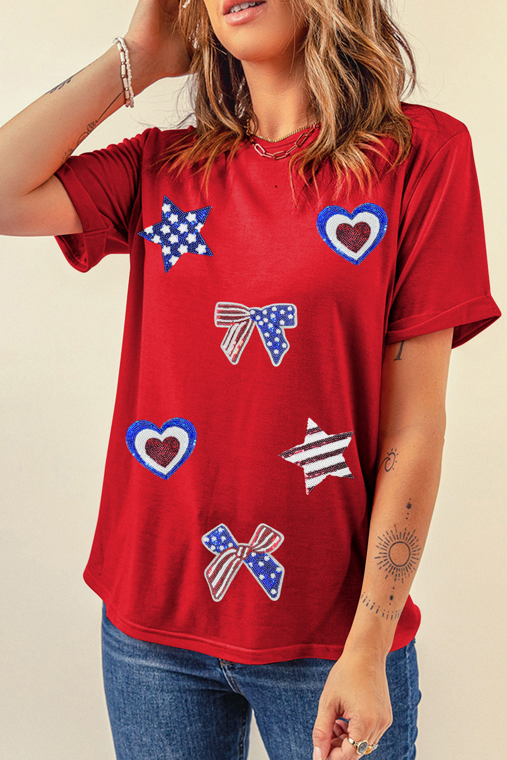 Soft and Breathable Patriotic Graphic T-Shirt for Independence Day Celebrations - Detail View 3 Soft and Breathable Patriotic Graphic T-Shirt for Independence Day Celebrations - Detail View 3
