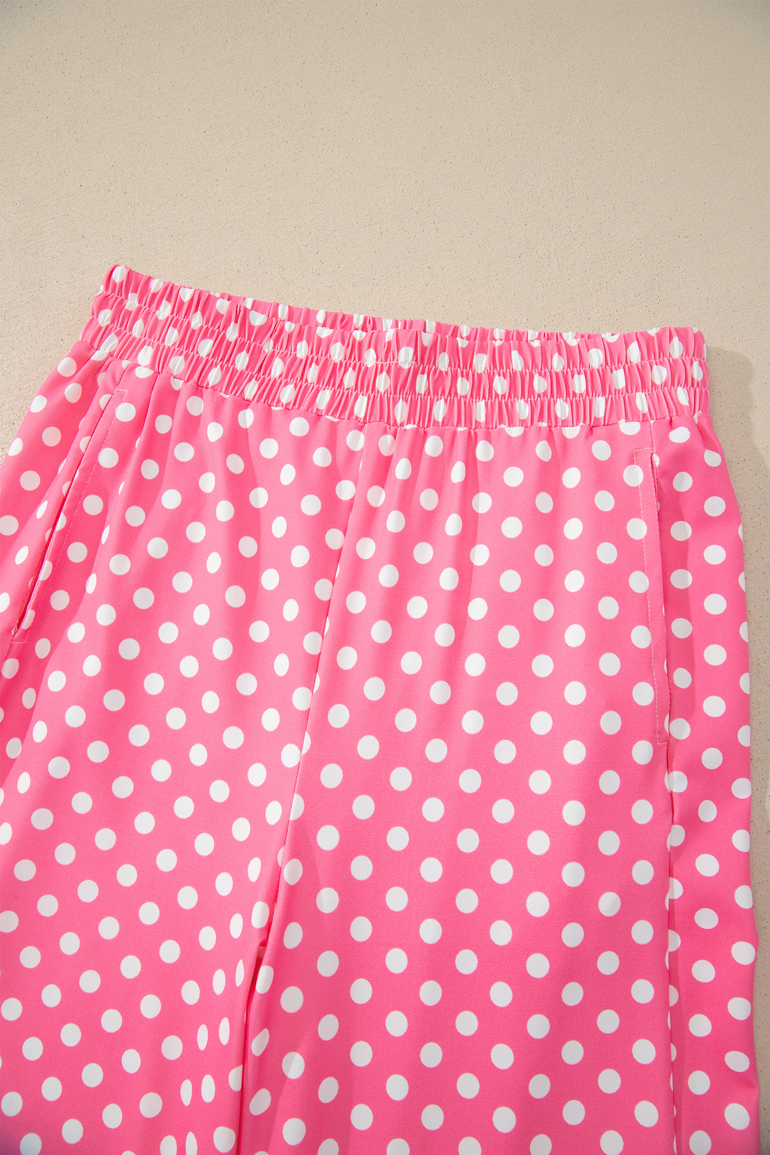 Women's Pink Polka Dot Sleeveless Set – Chic Summer Gift - Detail View 12 Women's Pink Polka Dot Sleeveless Set – Chic Summer Gift - Detail View 12