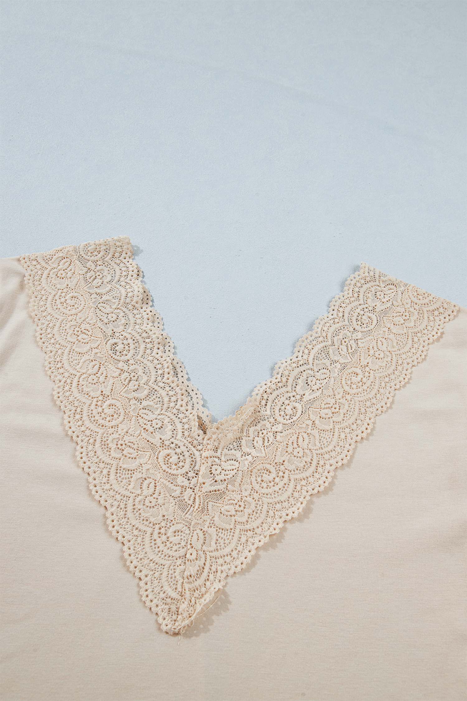 Women's Lace Trim V-Neck Top – Cozy Long Sleeve Gift - Detail View 9 Women's Lace Trim V-Neck Top – Cozy Long Sleeve Gift - Detail View 9