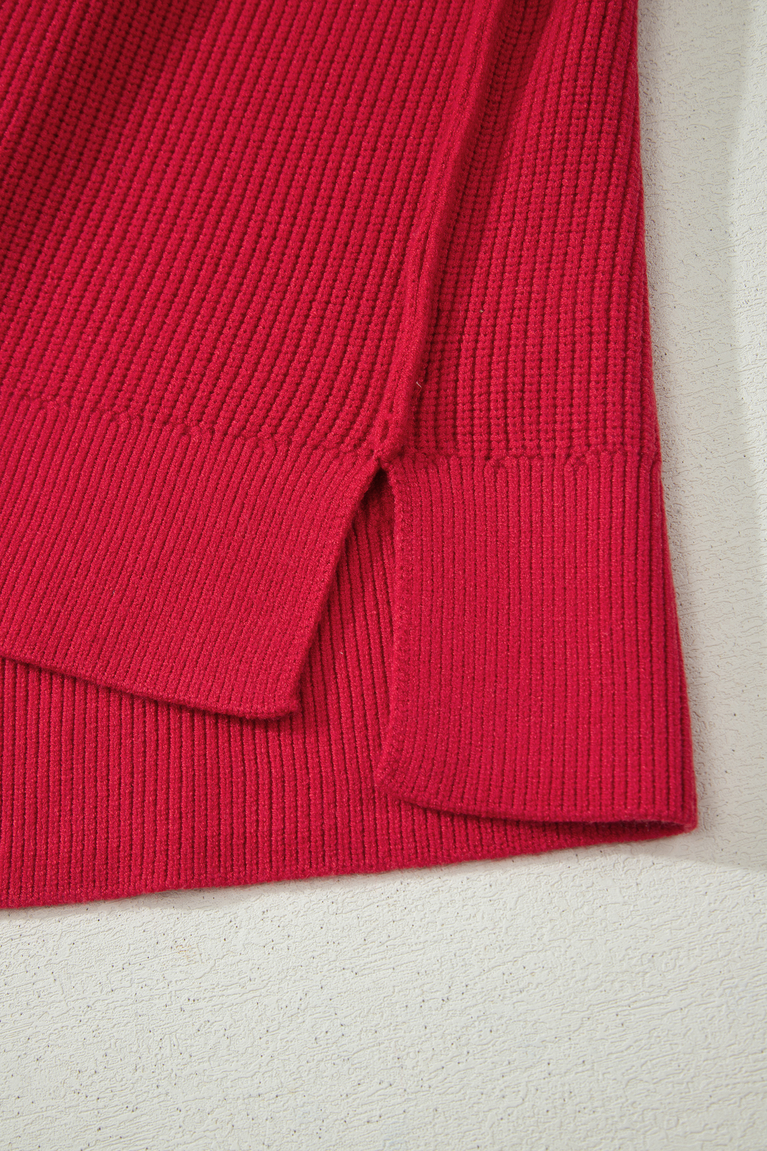 Women's Ribbed Knit Stand Neck Sweater – Casual Fall Pullover - Detail View 10 Women's Ribbed Knit Stand Neck Sweater – Casual Fall Pullover - Detail View 10
