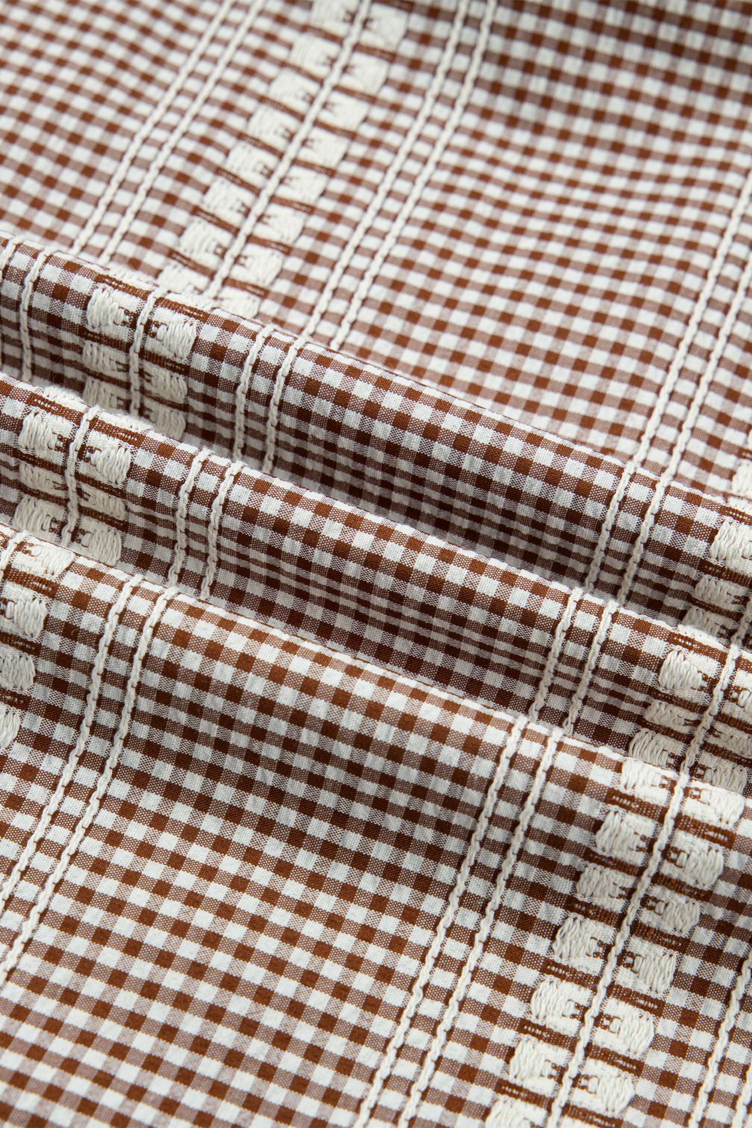 Women's Western Embroidered Pony Top – Gingham Plaid Puff Sleeve Blouse, Unique Gift for Country Style Lovers - Detail View 9 Women's Western Embroidered Pony Top – Gingham Plaid Puff Sleeve Blouse, Unique Gift for Country Style Lovers - Detail View 9
