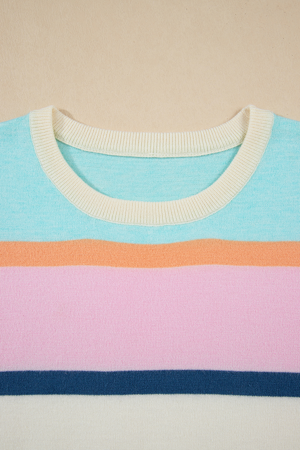 Elegant and Comfy Women's Colorblock Sweater with Flutter Sleeves - Summer Style - Detail View 10 Elegant and Comfy Women's Colorblock Sweater with Flutter Sleeves - Summer Style - Detail View 10