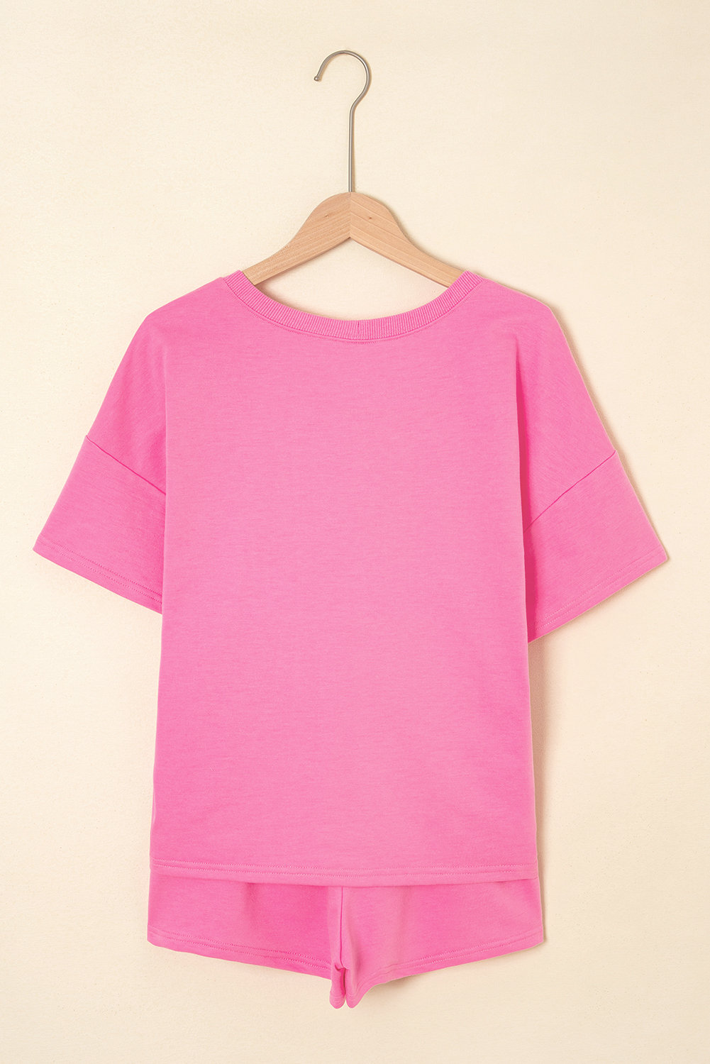 Casual Summer Short Set: Fun Pumpkin Pattern Tee and Comfortable Bottoms - Detail View 7 Casual Summer Short Set: Fun Pumpkin Pattern Tee and Comfortable Bottoms - Detail View 7