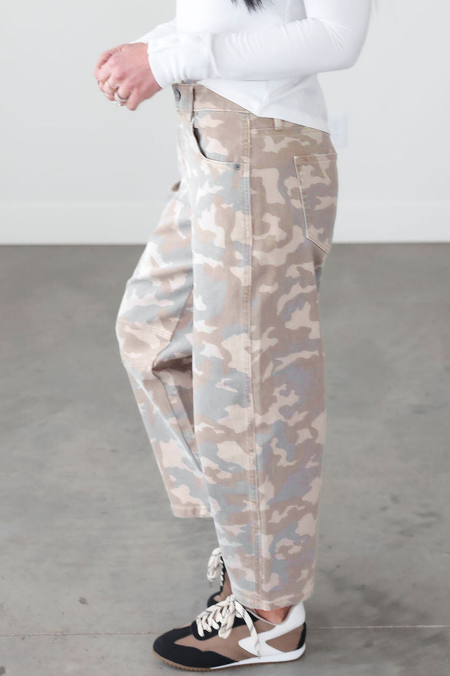 High Waist Camouflage Denim, Casual Ankle Length Harem Jeans - Detail View 8 High Waist Camouflage Denim, Casual Ankle Length Harem Jeans - Detail View 8