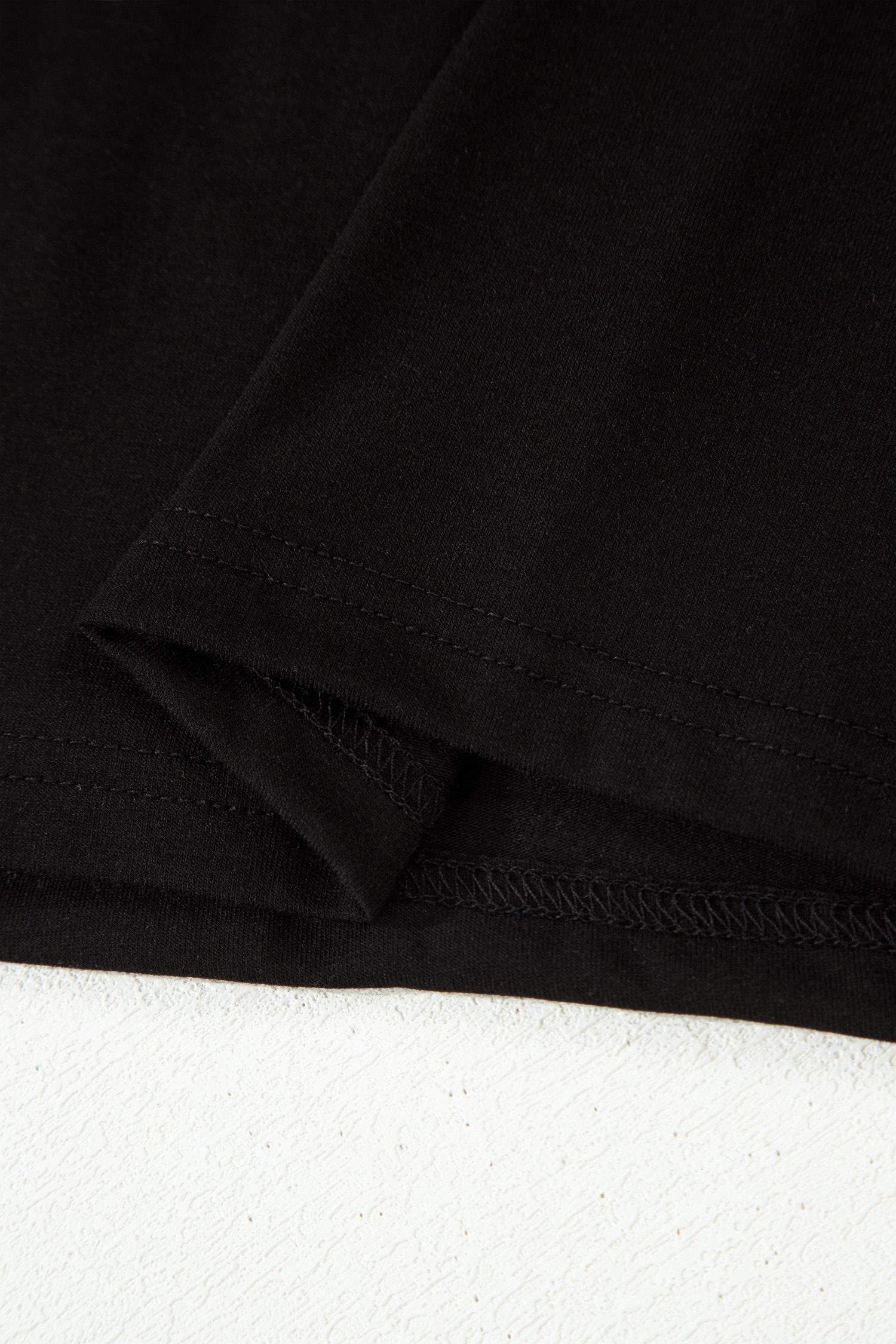 Casual Women's 2-Piece Pajama Set – Black Leopard Trim Shirt and Shorts, Soft Summer Loungewear Outfit - Detail View 11 Casual Women's 2-Piece Pajama Set – Black Leopard Trim Shirt and Shorts, Soft Summer Loungewear Outfit - Detail View 11
