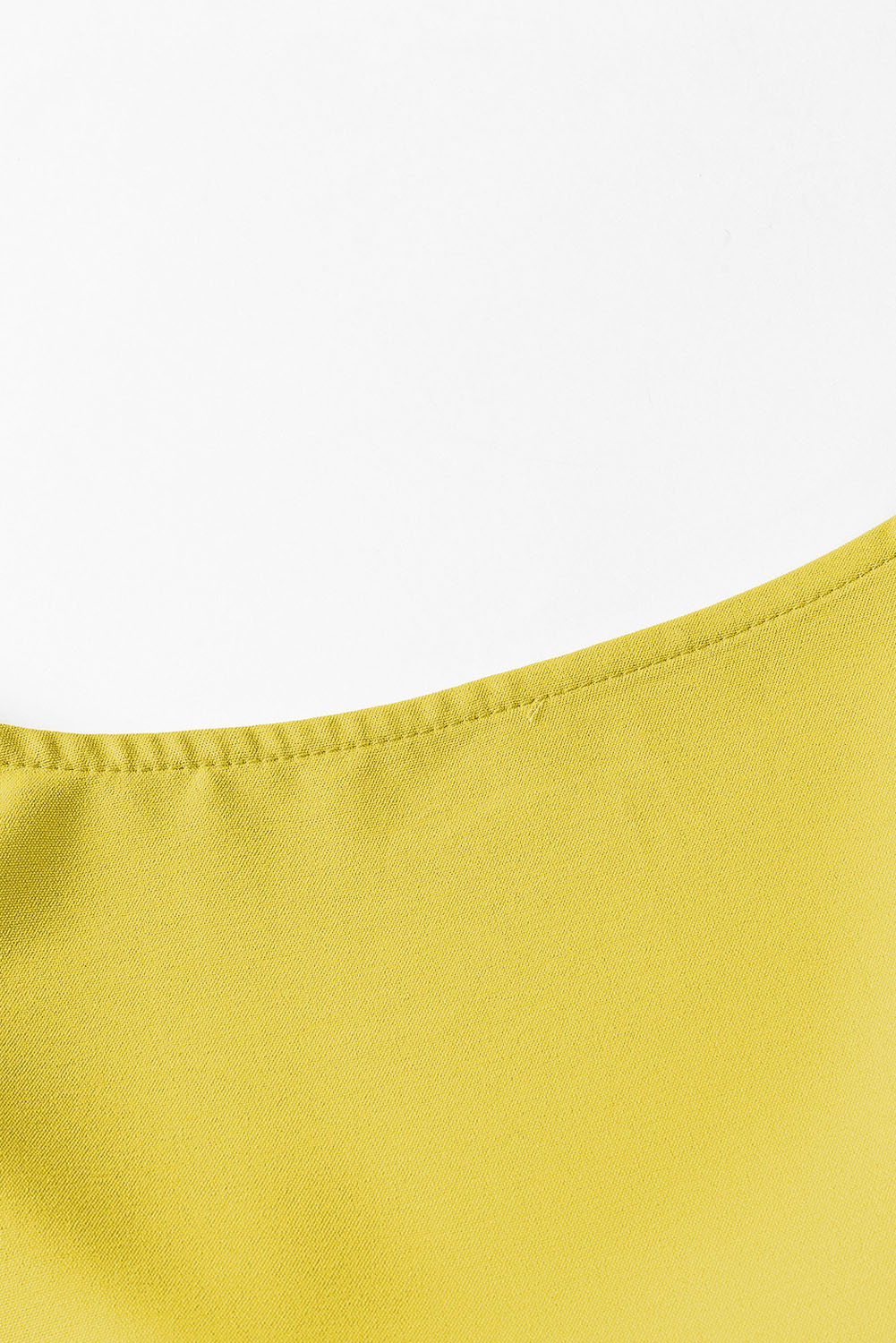 Women's Vanilla Yellow Draped Blouse – Modern V-Neck Top - Detail View 16 Women's Vanilla Yellow Draped Blouse – Modern V-Neck Top - Detail View 16