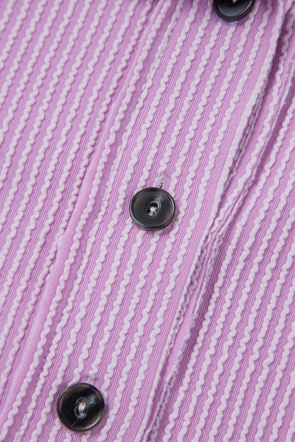 Stylish Casual Buttoned Blouse - Orchid Bouquet Color with Collared Neckline - Detail View 10 Stylish Casual Buttoned Blouse - Orchid Bouquet Color with Collared Neckline - Detail View 10