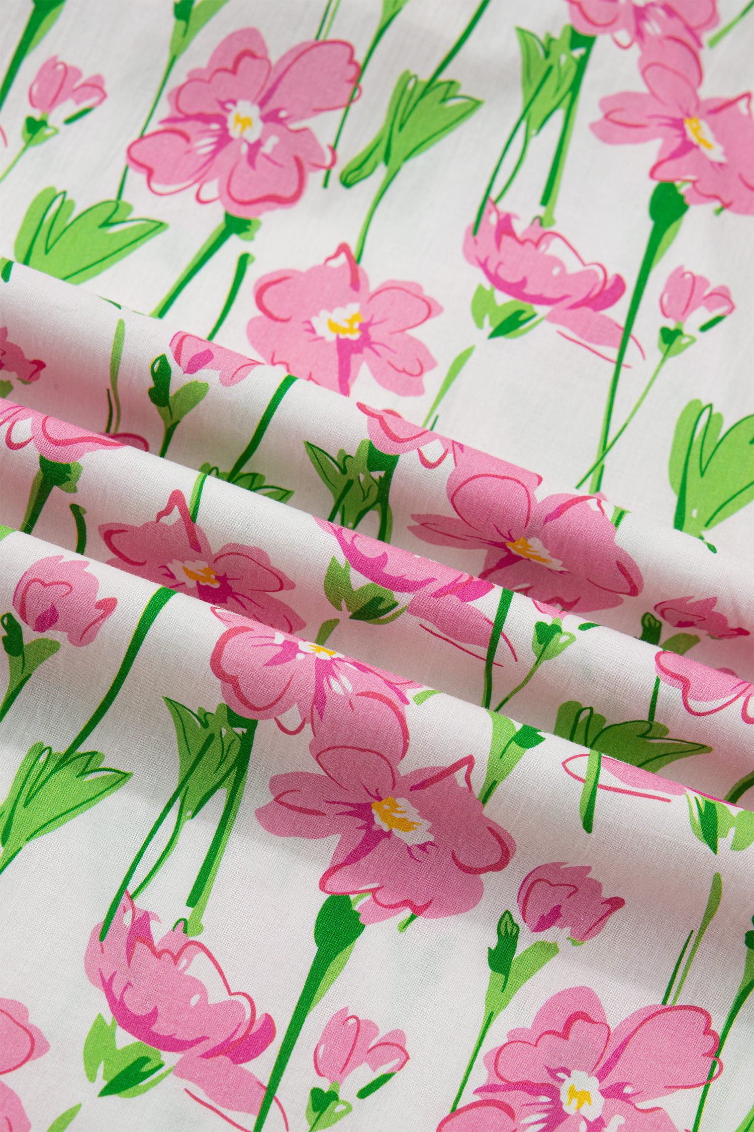 Women's Pink Floral Print Midi Dress – Contrast Trim V Neck, Casual Summer Style for Daily Wear - Detail View 22 Women's Pink Floral Print Midi Dress – Contrast Trim V Neck, Casual Summer Style for Daily Wear - Detail View 22