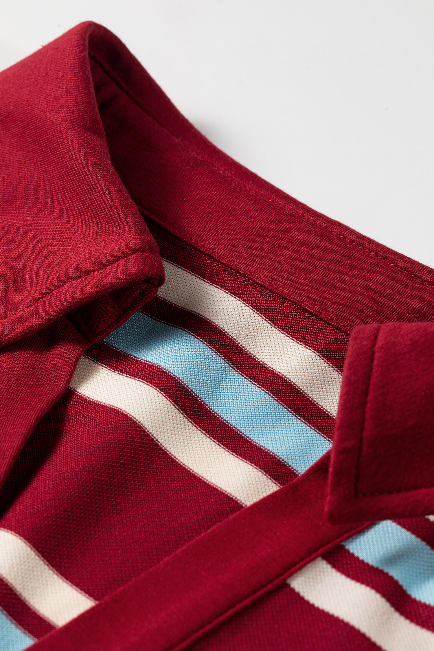 Women's Autumn Striped Polo Dress – Long Sleeve Casual Shift - Detail View 11 Women's Autumn Striped Polo Dress – Long Sleeve Casual Shift - Detail View 11