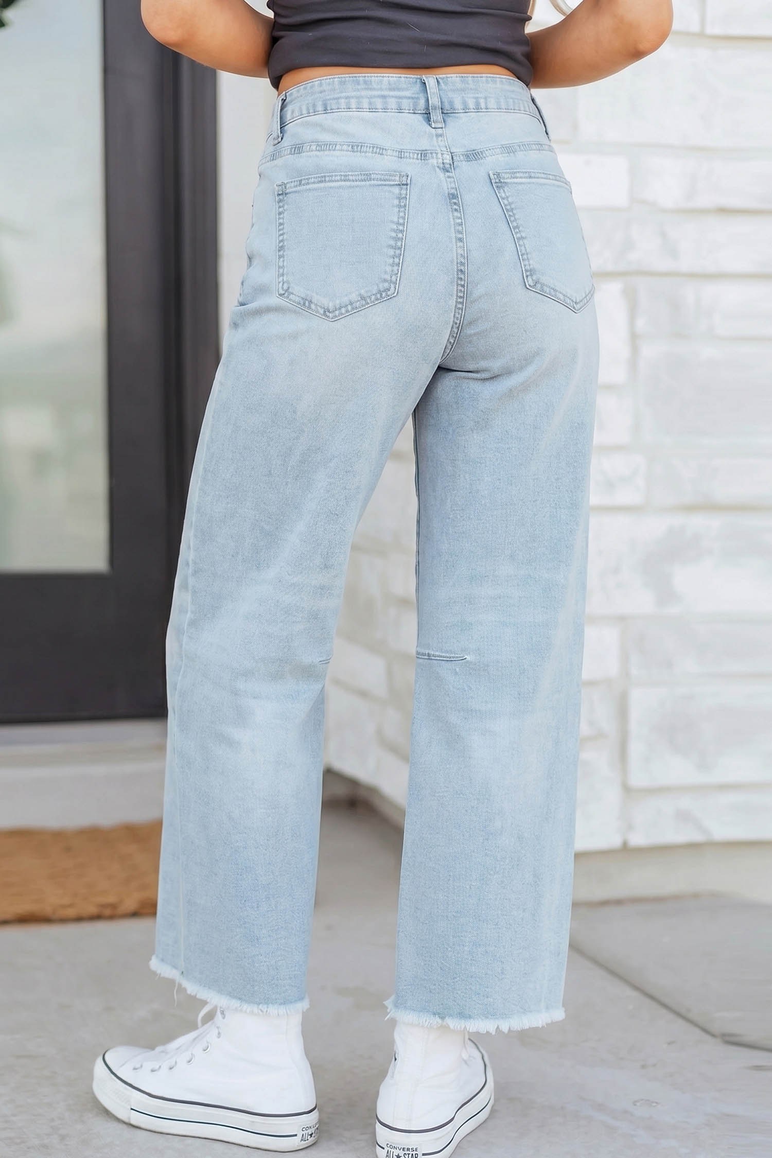 Festive Patriotic Denim for Women - Sequin Bow Ankle-Length Shift Jeans, High Waist Casual Blue Pants - Detail View 6 Festive Patriotic Denim for Women - Sequin Bow Ankle-Length Shift Jeans, High Waist Casual Blue Pants - Detail View 6