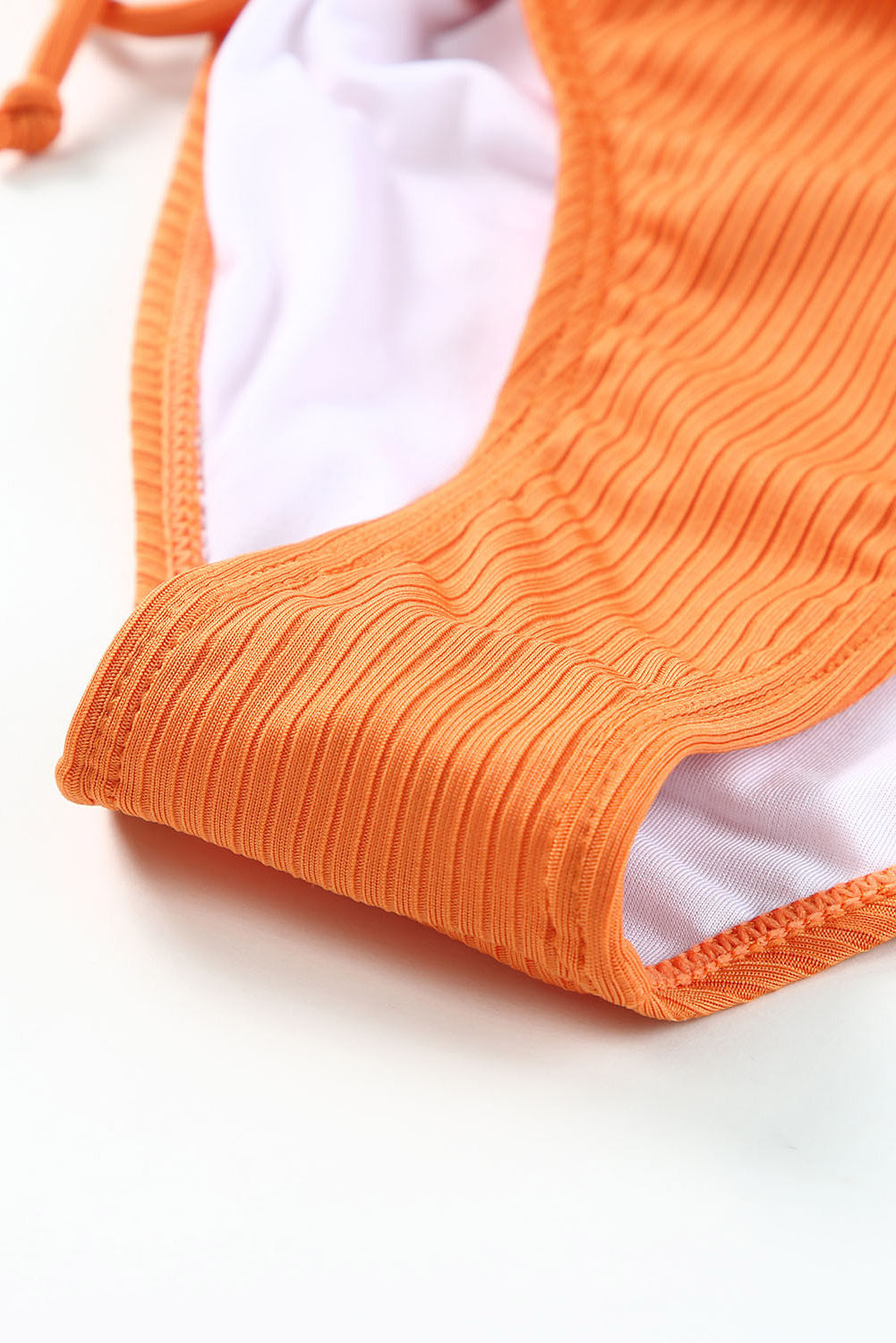High Elasticity Orange One Piece Swimsuit for Vacation - Vintage Style - Detail View 15 High Elasticity Orange One Piece Swimsuit for Vacation - Vintage Style - Detail View 15