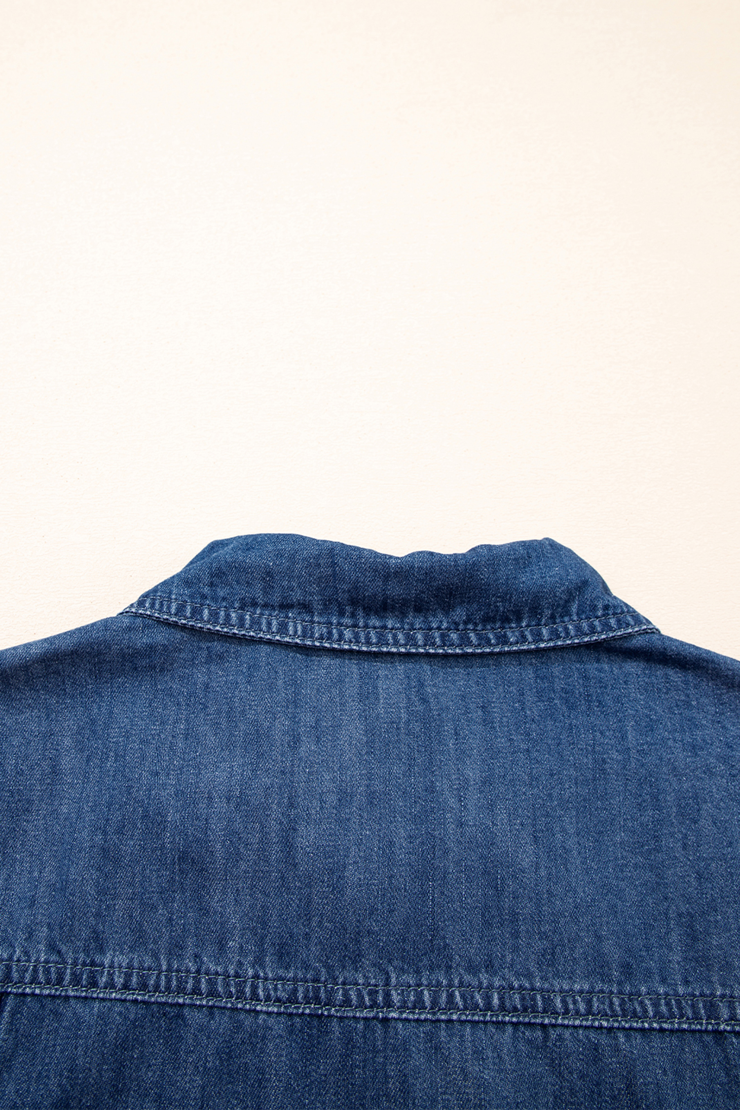 Casual Women's Blue Denim Dress – Short Sleeve Shift Style with Pocket and Zipper for Summer Fun - Detail View 12 Casual Women's Blue Denim Dress – Short Sleeve Shift Style with Pocket and Zipper for Summer Fun - Detail View 12