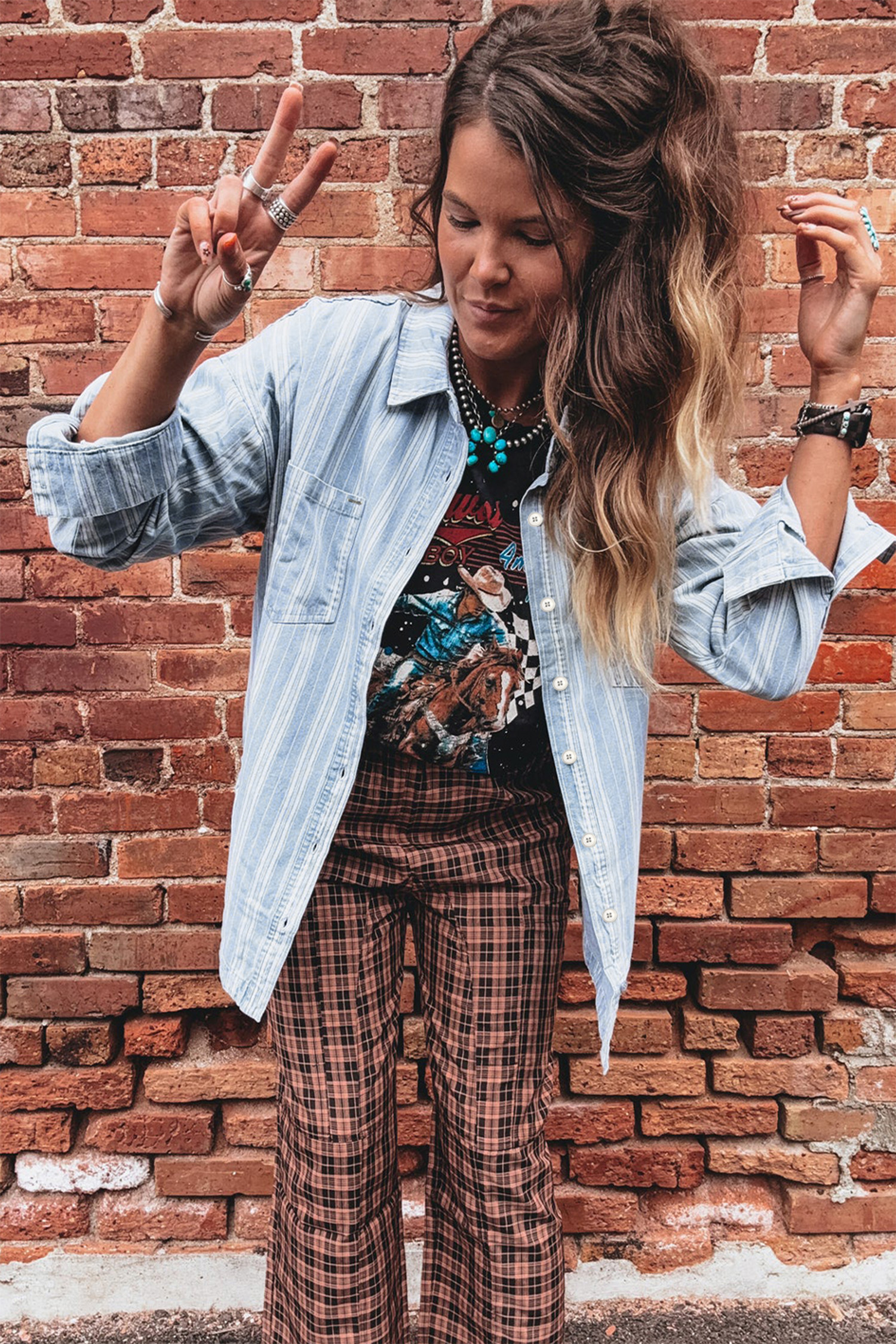 Women's Classic Denim Shacket in Sky Blue Stripe – Versatile Layering Piece for Everyday Wear - Detail View 8 Women's Classic Denim Shacket in Sky Blue Stripe – Versatile Layering Piece for Everyday Wear - Detail View 8