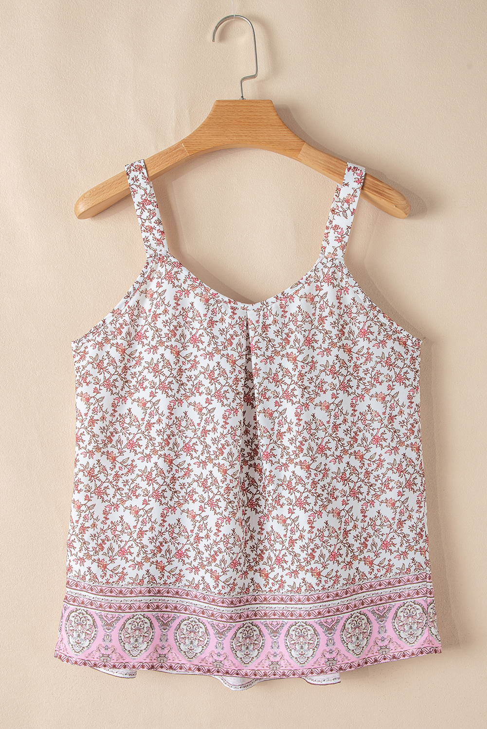 Soft Flowy Fabric Pink Vest with Round Neck - Perfect for Summer Outings - Detail View 15 Soft Flowy Fabric Pink Vest with Round Neck - Perfect for Summer Outings - Detail View 15