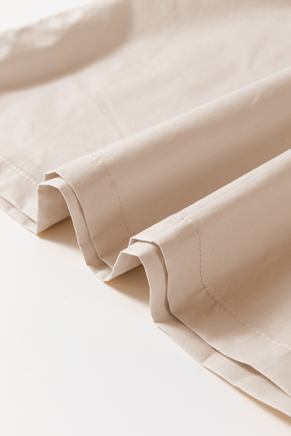 Women's Elegant Beige Scoop Neck Ribbed Bodice Pleated Sleeveless Maxi Dress - Detail View 13 Women's Elegant Beige Scoop Neck Ribbed Bodice Pleated Sleeveless Maxi Dress - Detail View 13