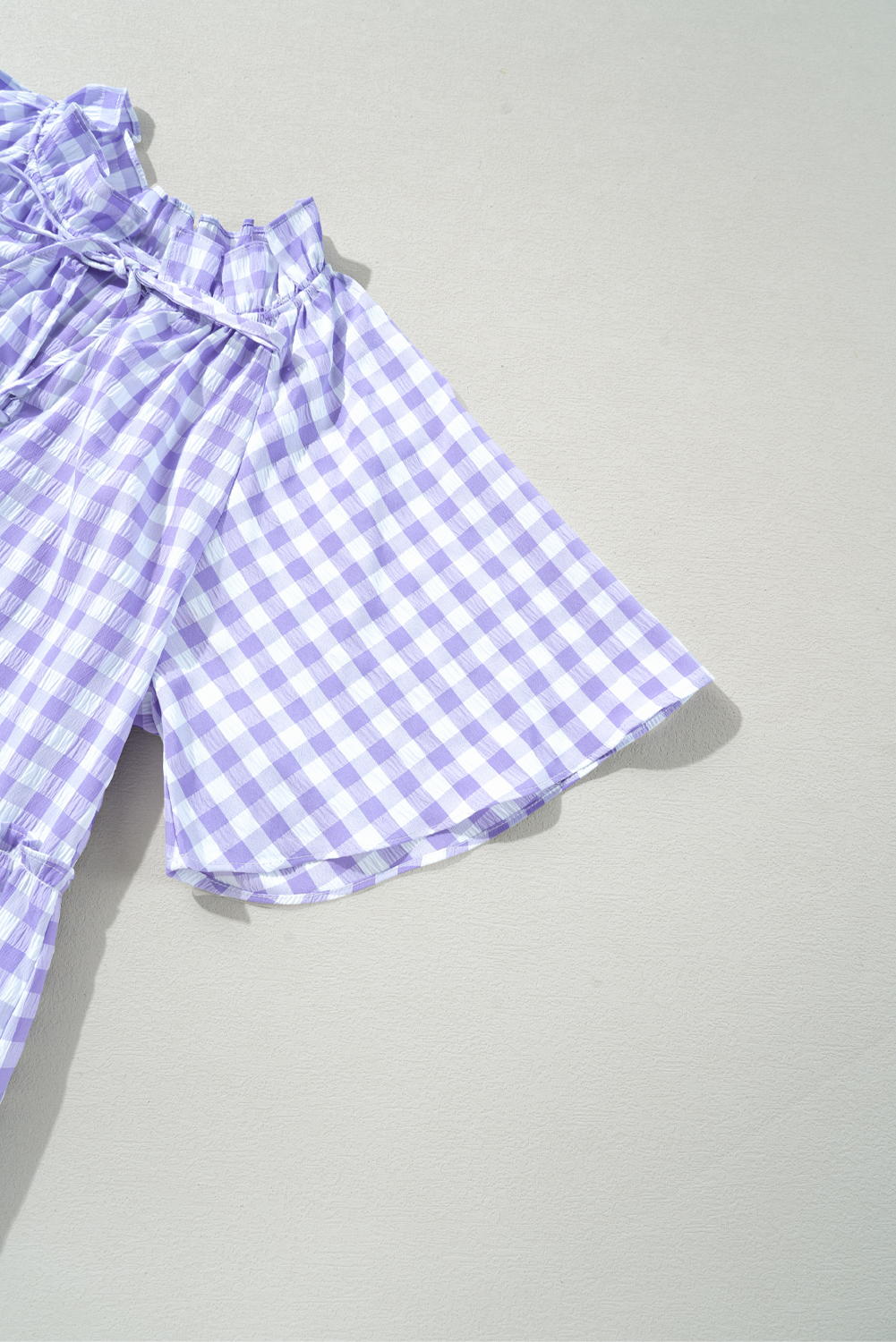 Cute A-Line Babydoll Dress for Summer - Short Sleeve and Notched Neckline - Detail View 11 Cute A-Line Babydoll Dress for Summer - Short Sleeve and Notched Neckline - Detail View 11