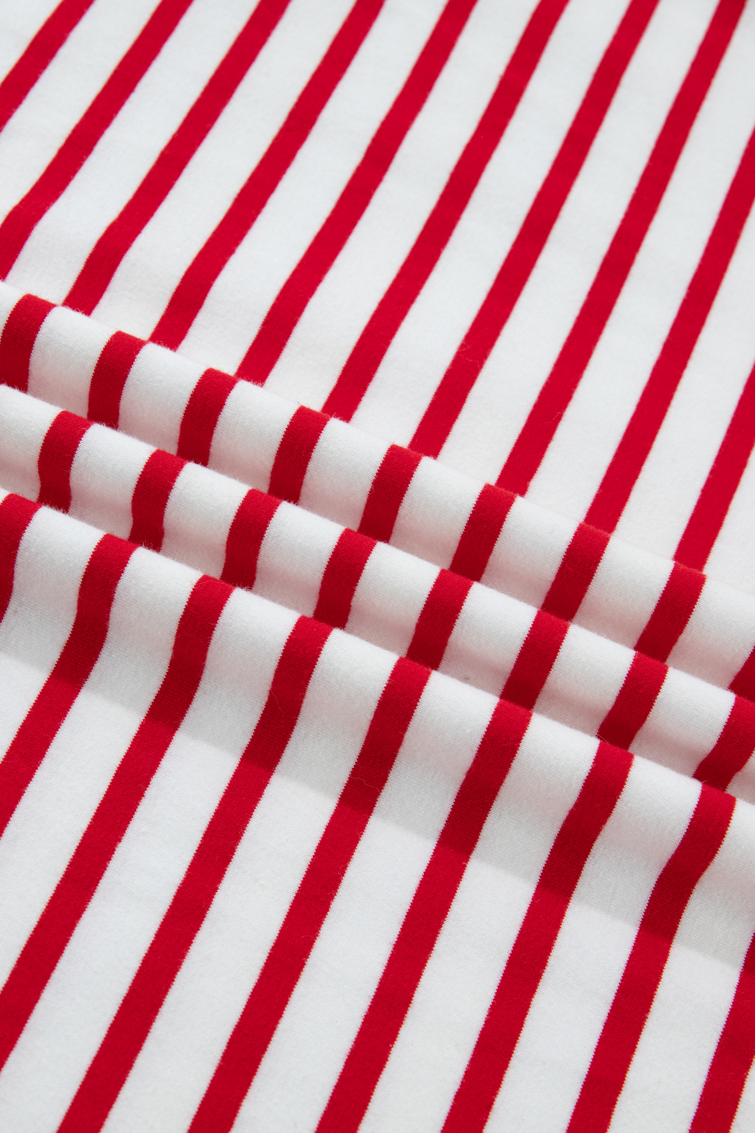 Women's Red Stripe Scalloped Trim Short Sleeve Top – Casual Summer Style for Daily Wear - Detail View 7 Women's Red Stripe Scalloped Trim Short Sleeve Top – Casual Summer Style for Daily Wear - Detail View 7