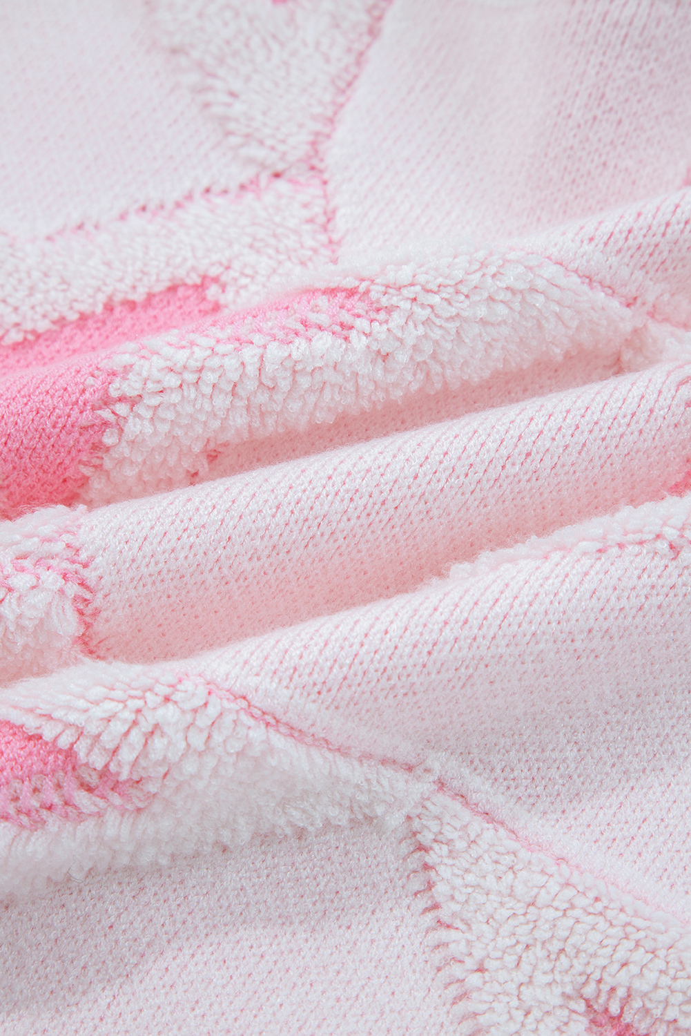 Women's Sachet Pink Oversized Star Pattern Sweater – Cozy Casual Winter Style for Daily Wear - Detail View 13 Women's Sachet Pink Oversized Star Pattern Sweater – Cozy Casual Winter Style for Daily Wear - Detail View 13