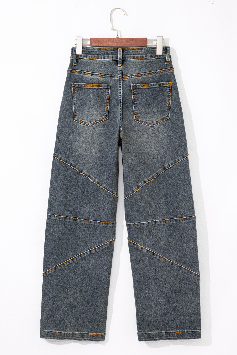 Women's Jeans, Sail Blue, High Waist, Loose Straight Fit, Exposed Stitching, Quality Denim, Casual Style, Vintage Look, Durable Fabric, Comfortable, Daily Wear, Wide Leg, Easy to Match - Detail View 8 Women's Jeans, Sail Blue, High Waist, Loose Straight Fit, Exposed Stitching, Quality Denim, Casual Style, Vintage Look, Durable Fabric, Comfortable, Daily Wear, Wide Leg, Easy to Match - Detail View 8
