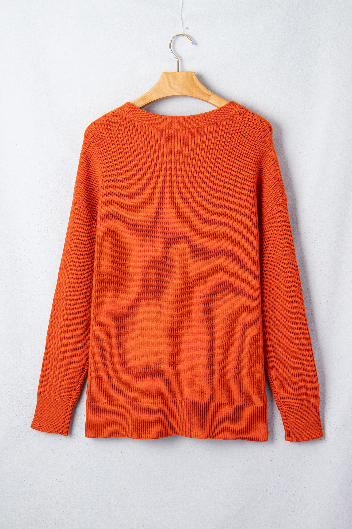 Festive Pumpkin Graphic Sweater, Casual Orange Fall Pullover - Detail View 8 Festive Pumpkin Graphic Sweater, Casual Orange Fall Pullover - Detail View 8