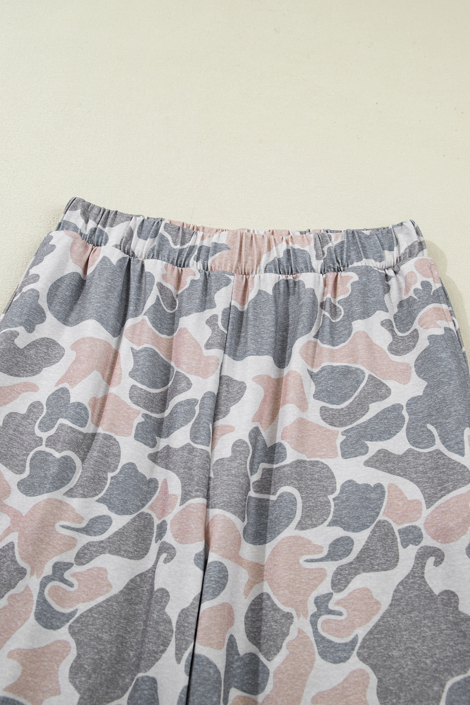 Chic Camouflage Print Women's Matching Set – Wide Leg High Waist Pants and Casual Short Sleeve Top - Detail View 9 Chic Camouflage Print Women's Matching Set – Wide Leg High Waist Pants and Casual Short Sleeve Top - Detail View 9