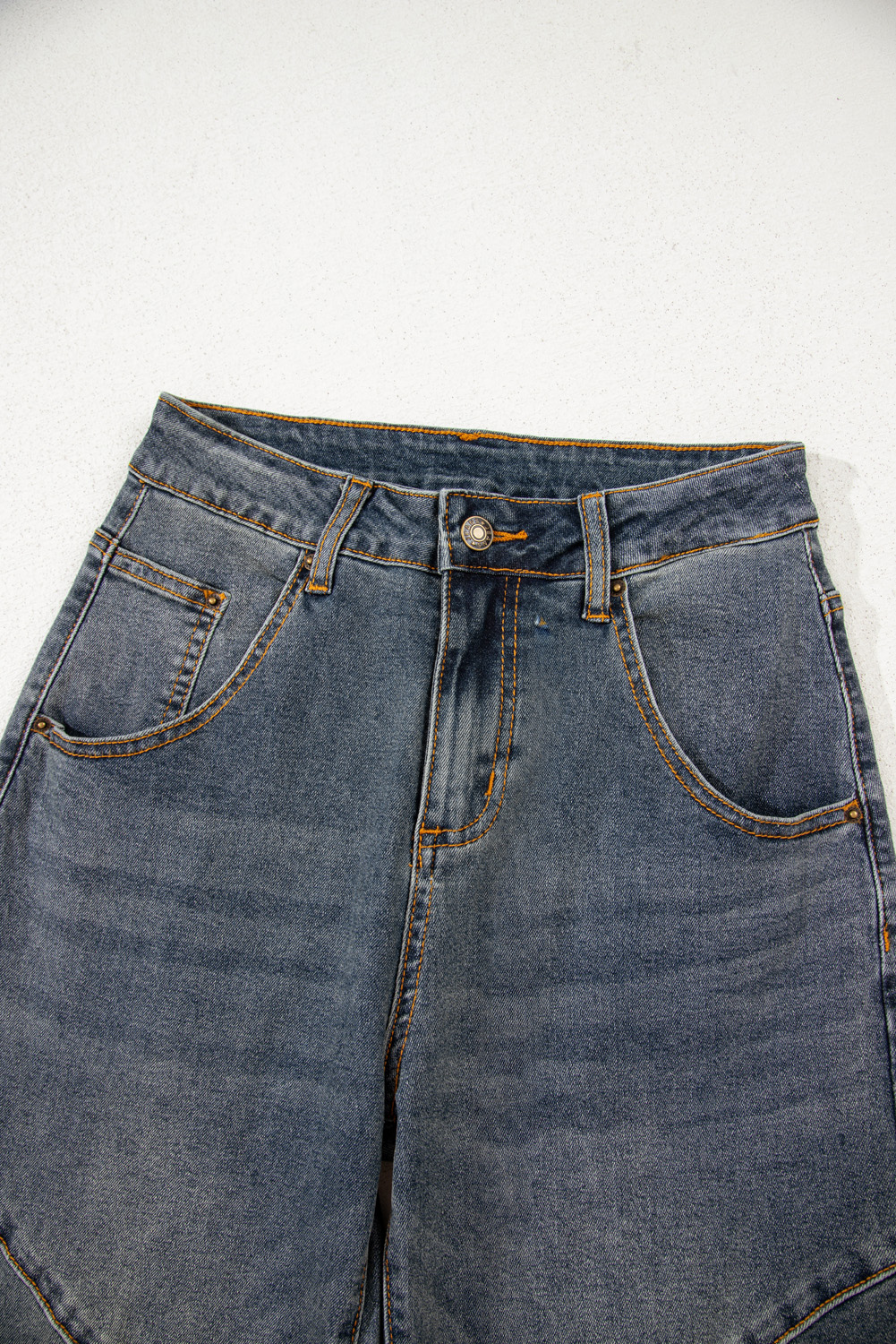 Women's Jeans, Sail Blue, High Waist, Loose Straight Fit, Exposed Stitching, Quality Denim, Casual Style, Vintage Look, Durable Fabric, Comfortable, Daily Wear, Wide Leg, Easy to Match - Detail View 16 Women's Jeans, Sail Blue, High Waist, Loose Straight Fit, Exposed Stitching, Quality Denim, Casual Style, Vintage Look, Durable Fabric, Comfortable, Daily Wear, Wide Leg, Easy to Match - Detail View 16
