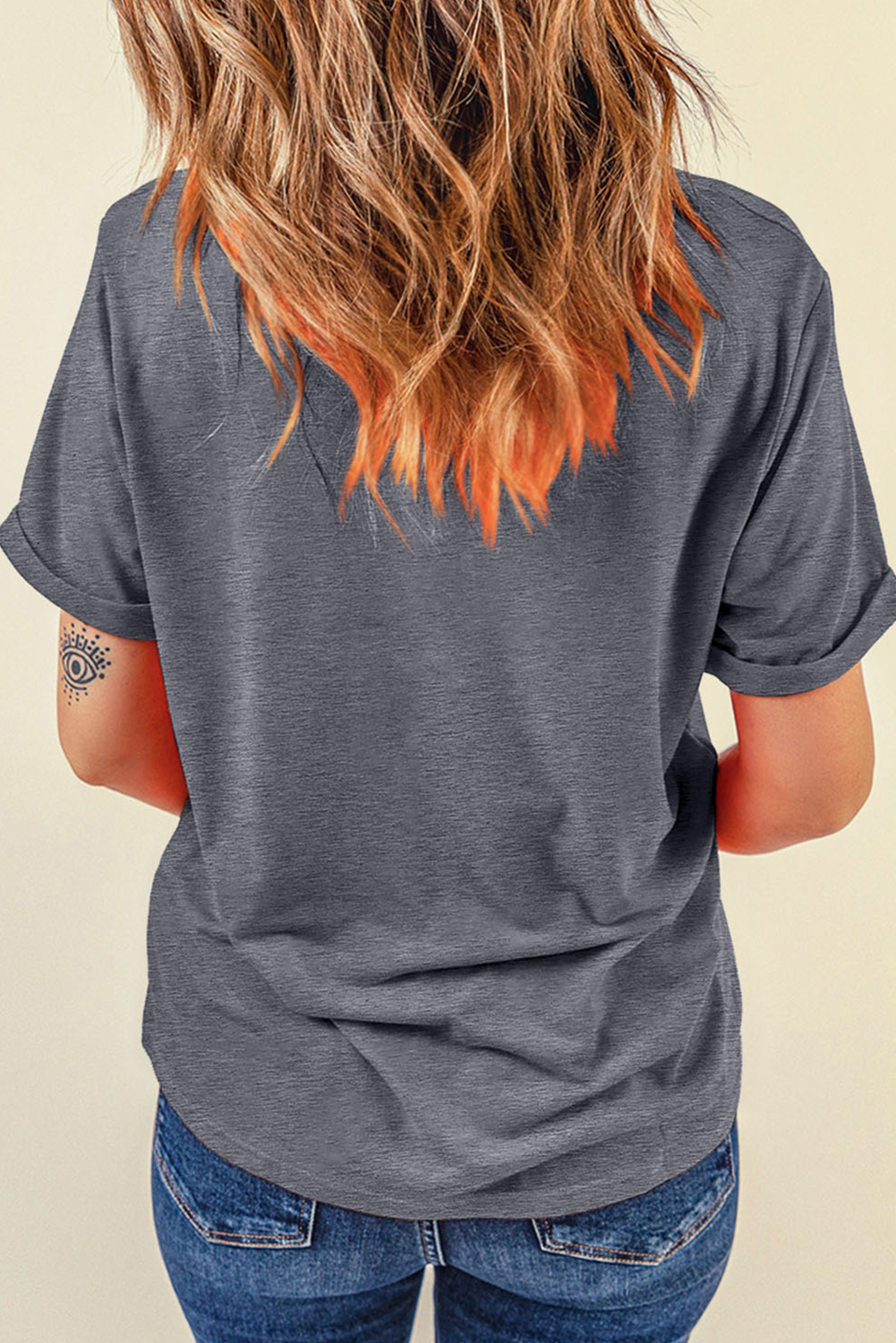 Stylish USA Map Print T-Shirt with American Flag and Bow Design for Women - Detail View 6 Stylish USA Map Print T-Shirt with American Flag and Bow Design for Women - Detail View 6