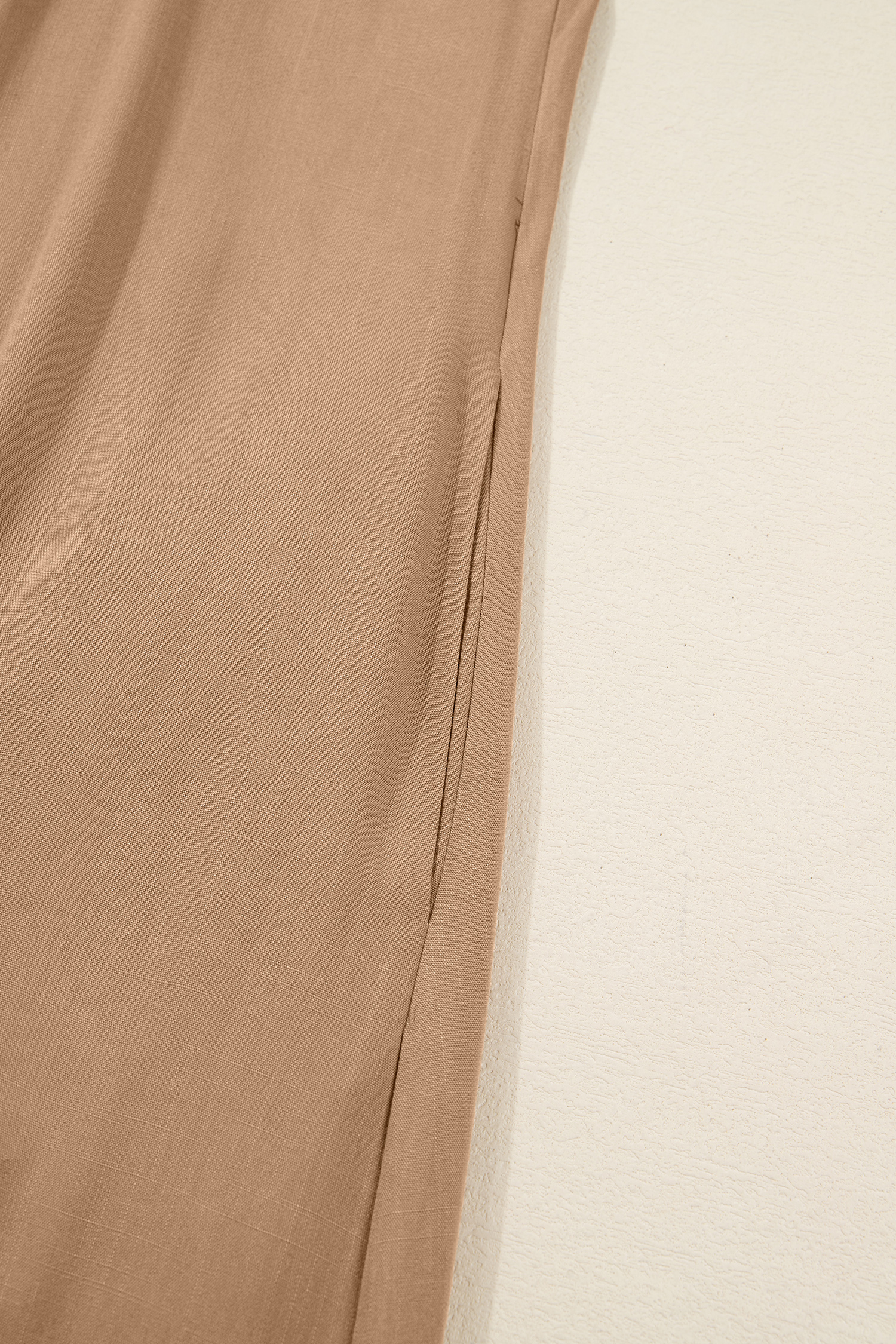 Casual Plus Size Long Dress in Chestnut – V Neckline with Leopard Print for Spring Outings - Detail View 12 Casual Plus Size Long Dress in Chestnut – V Neckline with Leopard Print for Spring Outings - Detail View 12