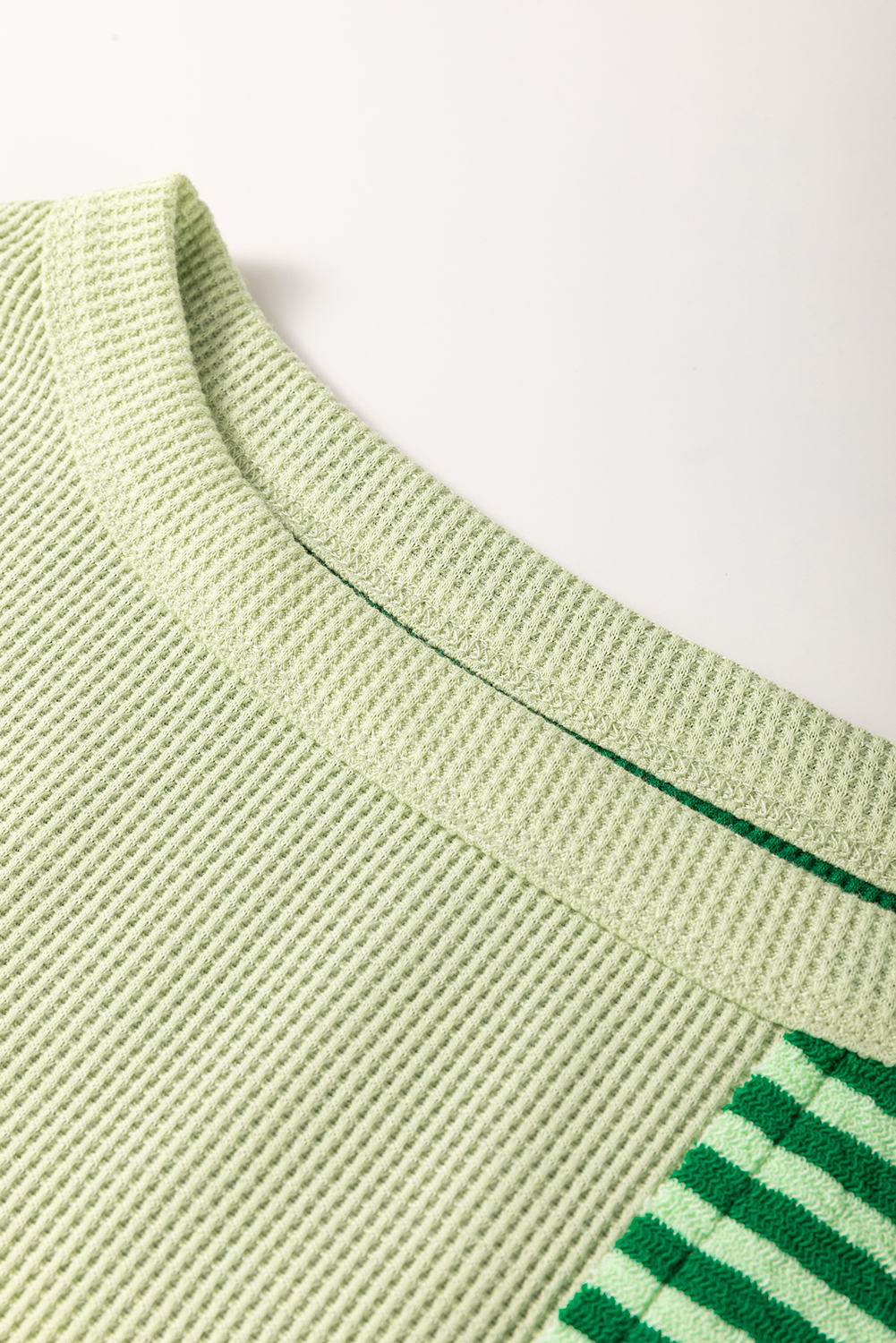 Stylish Patchwork Design Round Neck Knit Top - Perfect for All Seasons - Detail View 11 Stylish Patchwork Design Round Neck Knit Top - Perfect for All Seasons - Detail View 11