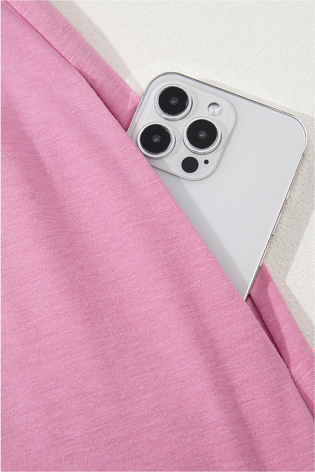 Women's Maxi Dress, Pink Dress, Solid Color, High Waist, Pocketed Dress, Casual Style, Summer Fashion, Flattering Fit, T-Shirt Style, Long Length, A-Line Silhouette, Daily Wear, Comfortable Dress - Detail View 12 Women's Maxi Dress, Pink Dress, Solid Color, High Waist, Pocketed Dress, Casual Style, Summer Fashion, Flattering Fit, T-Shirt Style, Long Length, A-Line Silhouette, Daily Wear, Comfortable Dress - Detail View 12