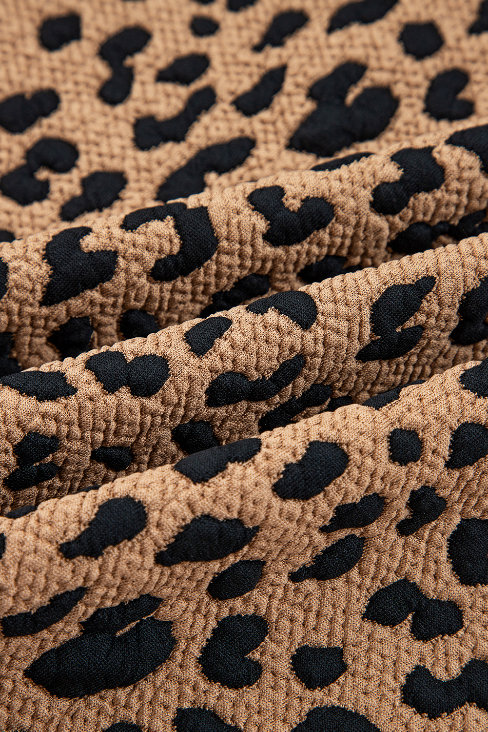 Women's Sweatshirt, Brown Leopard Print, Quarter Zip, Long Sleeve, V Neck, Casual Style, Daily Wear, Fall Fashion, Comfortable, Trendy, All Over Print, Easy to Layer, Tops - Detail View 12 Women's Sweatshirt, Brown Leopard Print, Quarter Zip, Long Sleeve, V Neck, Casual Style, Daily Wear, Fall Fashion, Comfortable, Trendy, All Over Print, Easy to Layer, Tops - Detail View 12