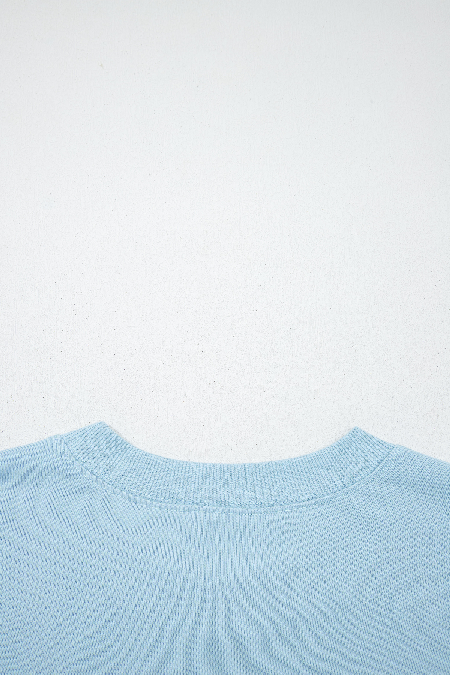 Women's Mist Blue Two-Piece Outfit – Casual Short Sleeve Tee and High Waist Drawstring Shorts Set - Detail View 13 Women's Mist Blue Two-Piece Outfit – Casual Short Sleeve Tee and High Waist Drawstring Shorts Set - Detail View 13