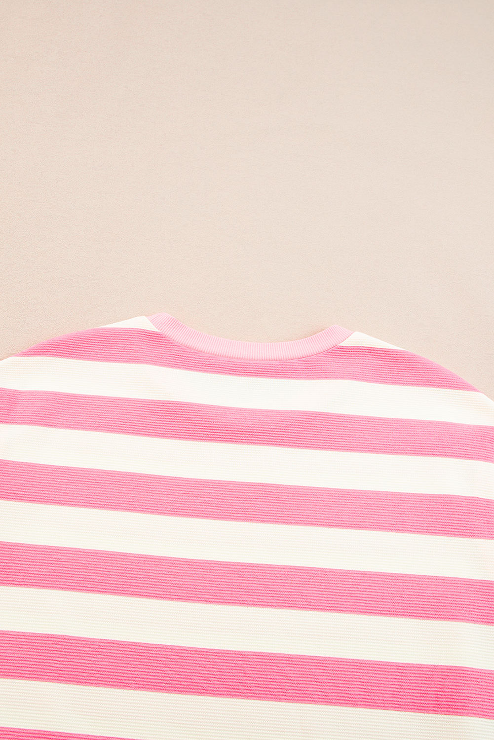Women's Pink Stripe Cap Sleeve Shift T-Shirt Dress – Casual Summer Outfit with Pocket - Detail View 13 Women's Pink Stripe Cap Sleeve Shift T-Shirt Dress – Casual Summer Outfit with Pocket - Detail View 13
