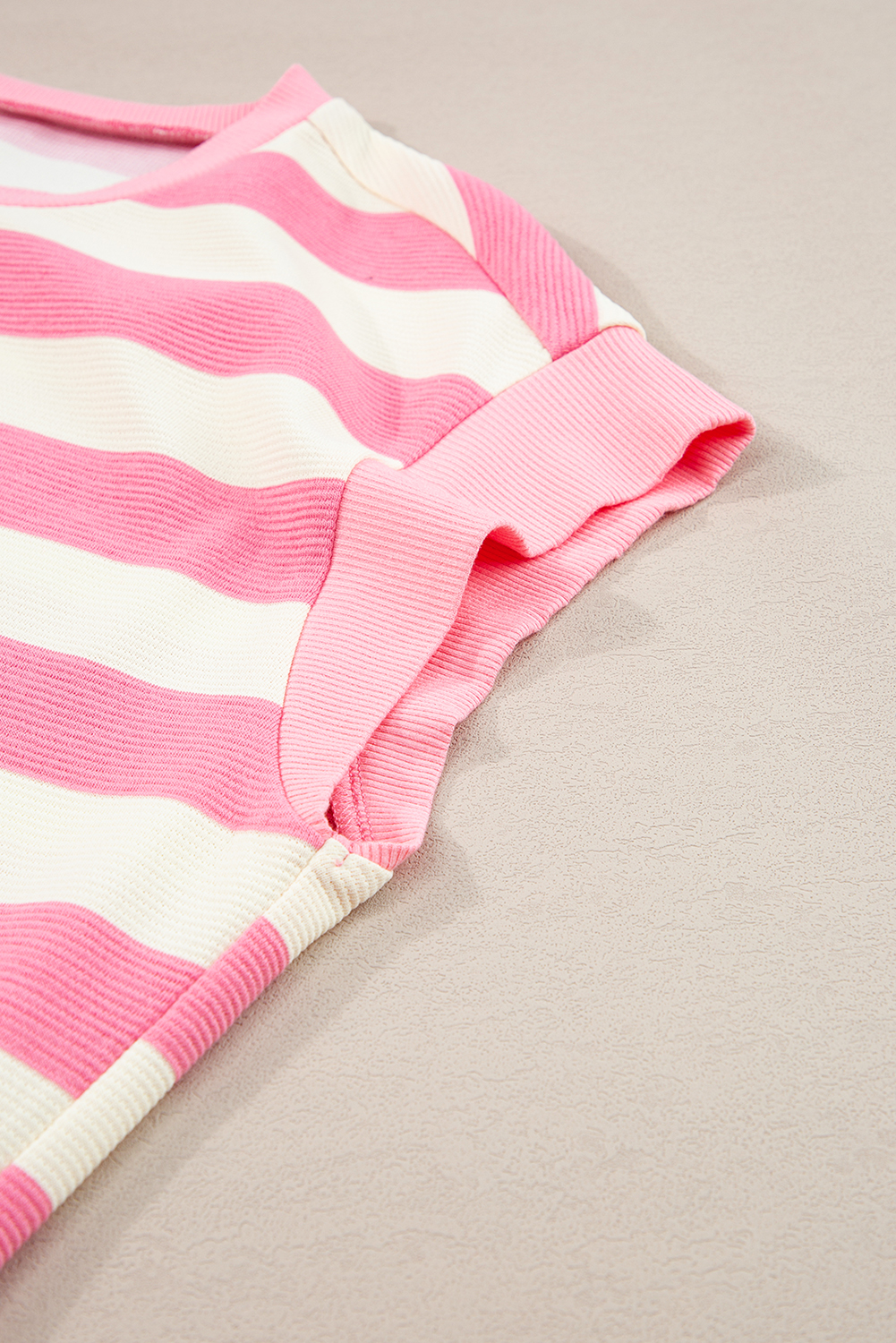 Summer Ready Pink Stripe Cap Sleeve Dress – Easygoing Shift Style for Women - Detail View 12 Summer Ready Pink Stripe Cap Sleeve Dress – Easygoing Shift Style for Women - Detail View 12