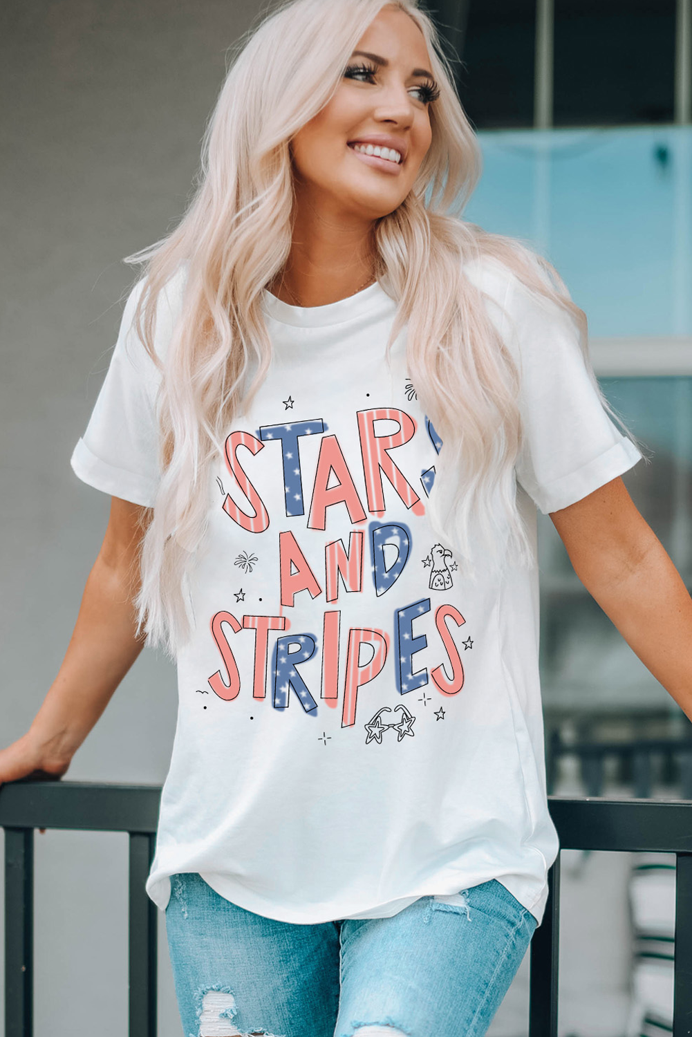 Comfortable Round Neck Graphic Tee for Summer - Unisex Sizing, True to Size - Detail View 7 Comfortable Round Neck Graphic Tee for Summer - Unisex Sizing, True to Size - Detail View 7