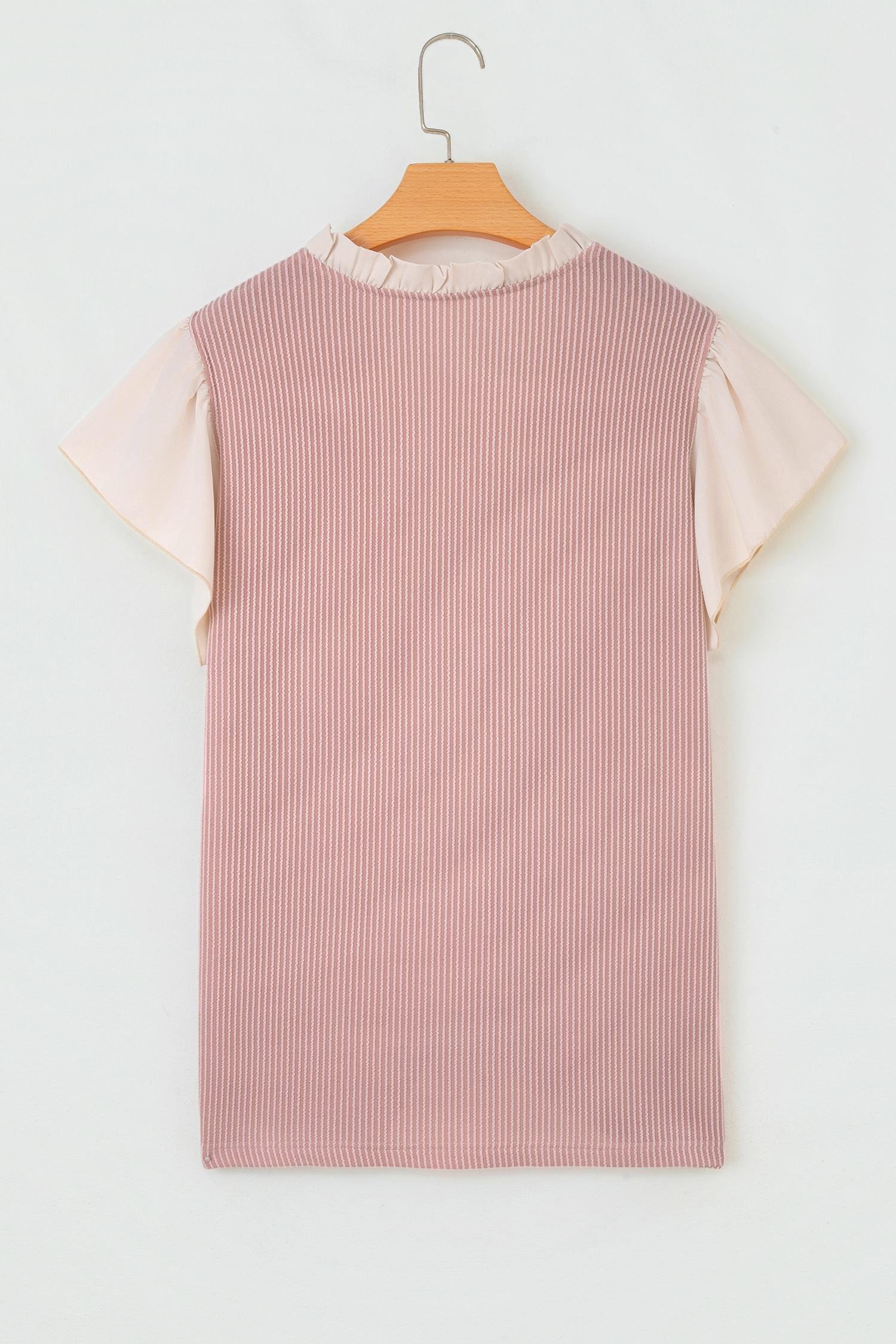 Casual Fushia Plus Size Blouse with Ruffled Neckline – Perfect for Daily Wear - Detail View 5 Casual Fushia Plus Size Blouse with Ruffled Neckline – Perfect for Daily Wear - Detail View 5