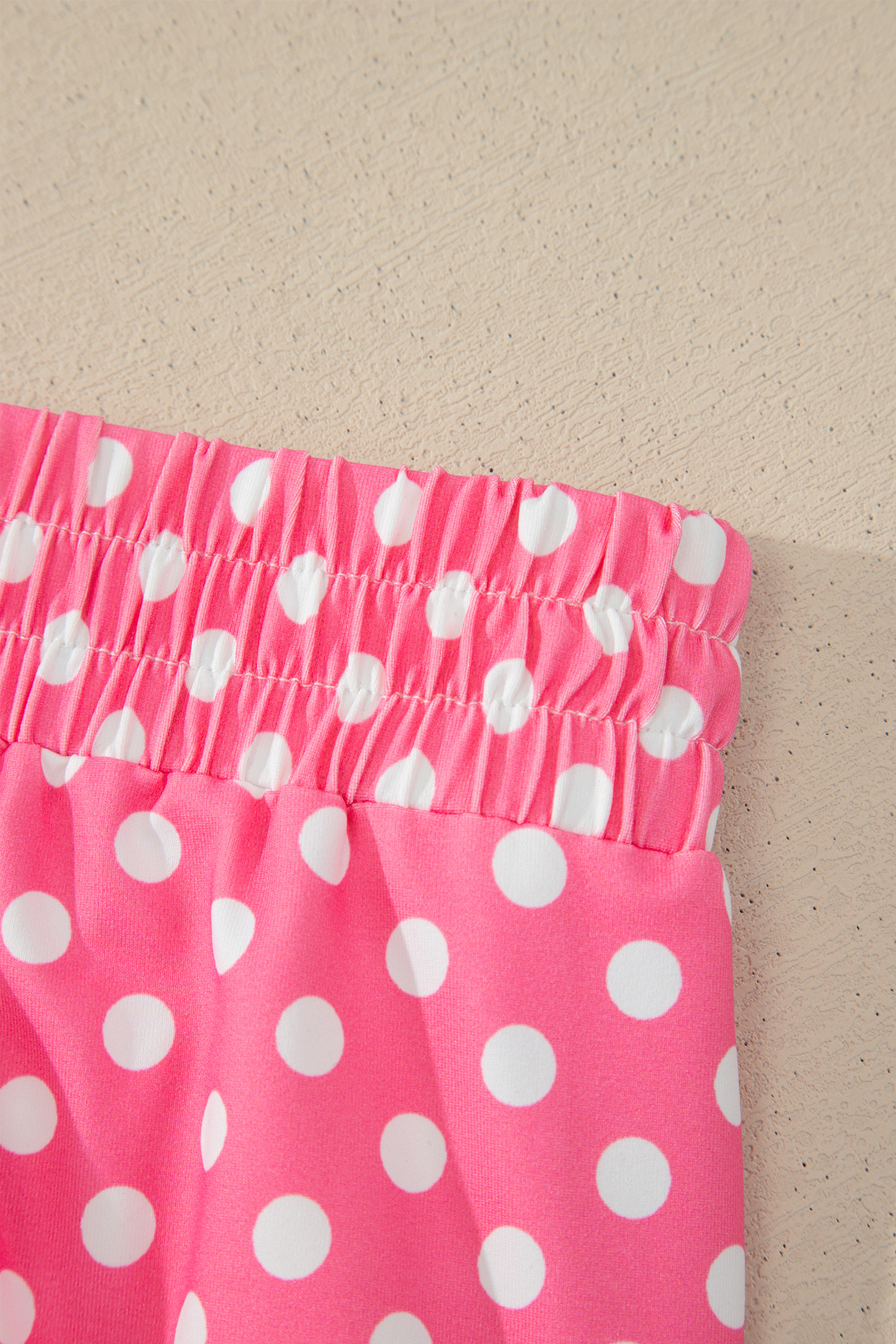 Women's Pink Polka Dot 2-Piece Set – Casual Summer Outfit - Detail View 10 Women's Pink Polka Dot 2-Piece Set – Casual Summer Outfit - Detail View 10