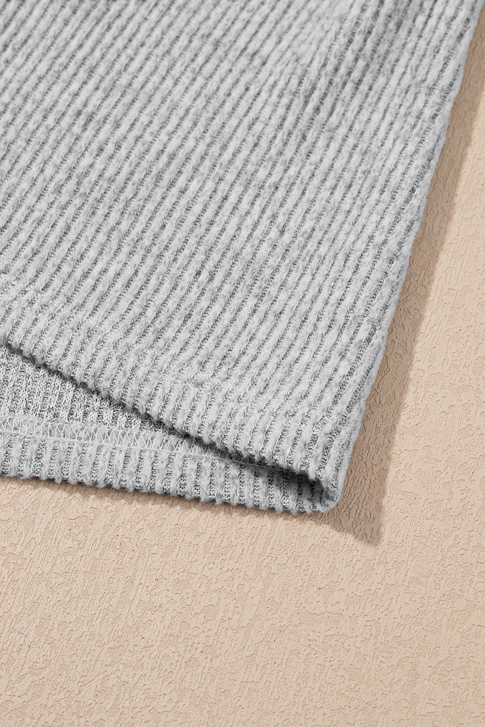 Women's Light Grey 3-Piece Ribbed Crop Camisole, Shorts, and Cardigan Lounge Set - Detail View 17 Women's Light Grey 3-Piece Ribbed Crop Camisole, Shorts, and Cardigan Lounge Set - Detail View 17