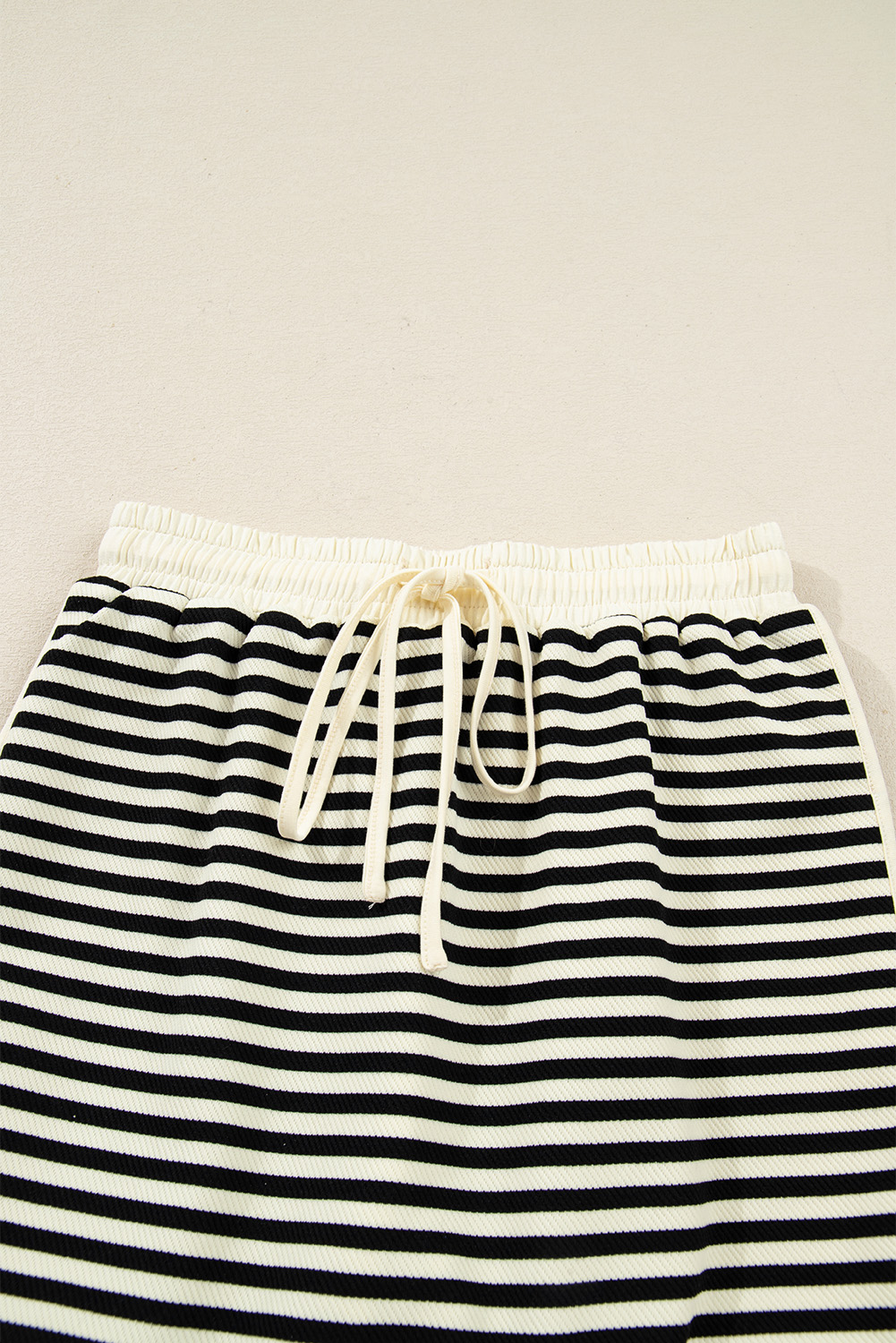 Women's Fall Black Stripe Textured Top and Skirt Set for Daily Wear - Detail View 15 Women's Fall Black Stripe Textured Top and Skirt Set for Daily Wear - Detail View 15
