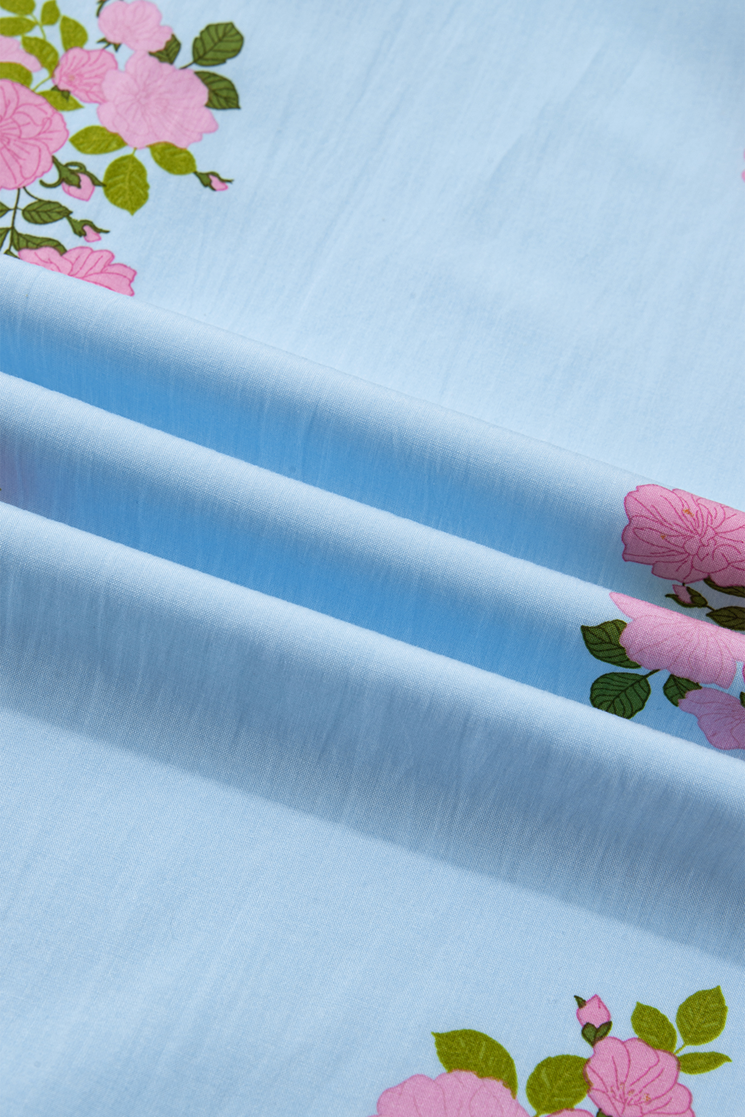 Women's Sky Blue Floral V-Neck Maxi Dress – Short Sleeve High Waist Casual Summer Long Dress - Detail View 16 Women's Sky Blue Floral V-Neck Maxi Dress – Short Sleeve High Waist Casual Summer Long Dress - Detail View 16
