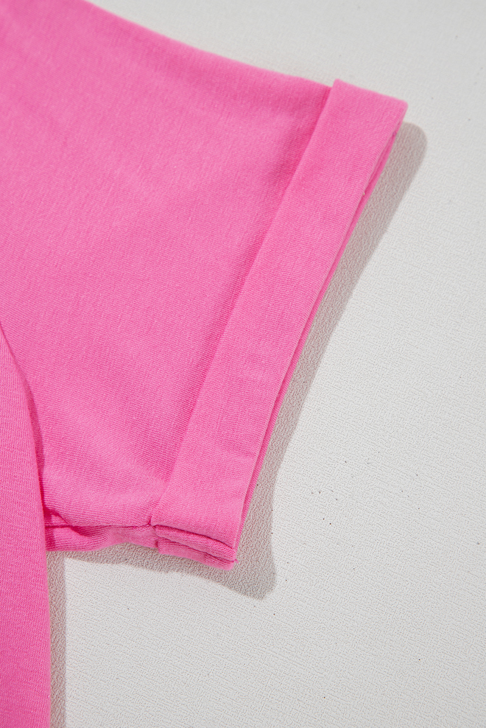 Stylish Sachet Pink Short Sleeve T-Shirt with Round Neck - Perfect for Daily Wear - Detail View 10 Stylish Sachet Pink Short Sleeve T-Shirt with Round Neck - Perfect for Daily Wear - Detail View 10