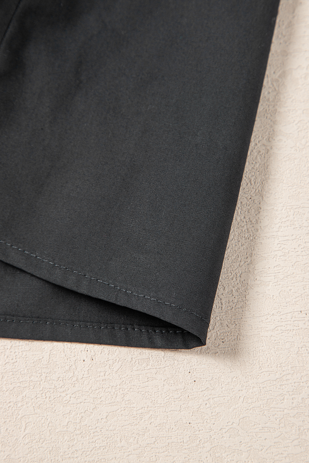 Elegant Black Shirt Dress with Turn-Down Collar and Flattering Silhouette - Detail View 11 Elegant Black Shirt Dress with Turn-Down Collar and Flattering Silhouette - Detail View 11