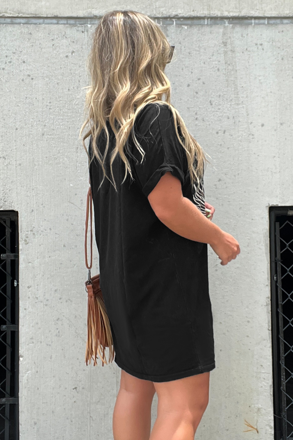 Nashville Graphic Print T Shirt Dress, Women's Rock Style - Detail View 14 Nashville Graphic Print T Shirt Dress, Women's Rock Style - Detail View 14