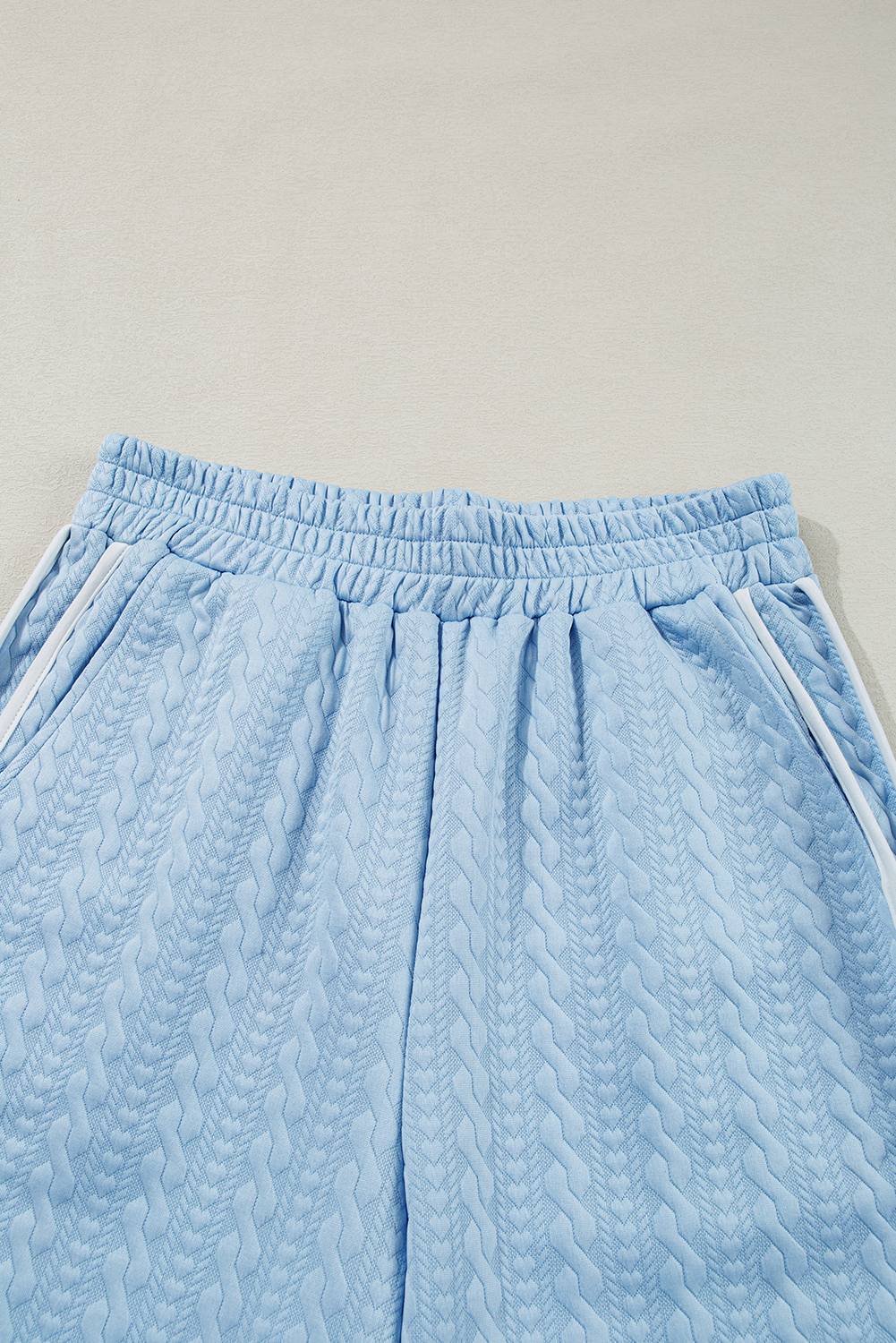 Chic and Casual Two-Piece Set: Sleeveless Tank Top with Colorblock Edges and High Waisted Wide Leg Pants - Detail View 14 Chic and Casual Two-Piece Set: Sleeveless Tank Top with Colorblock Edges and High Waisted Wide Leg Pants - Detail View 14