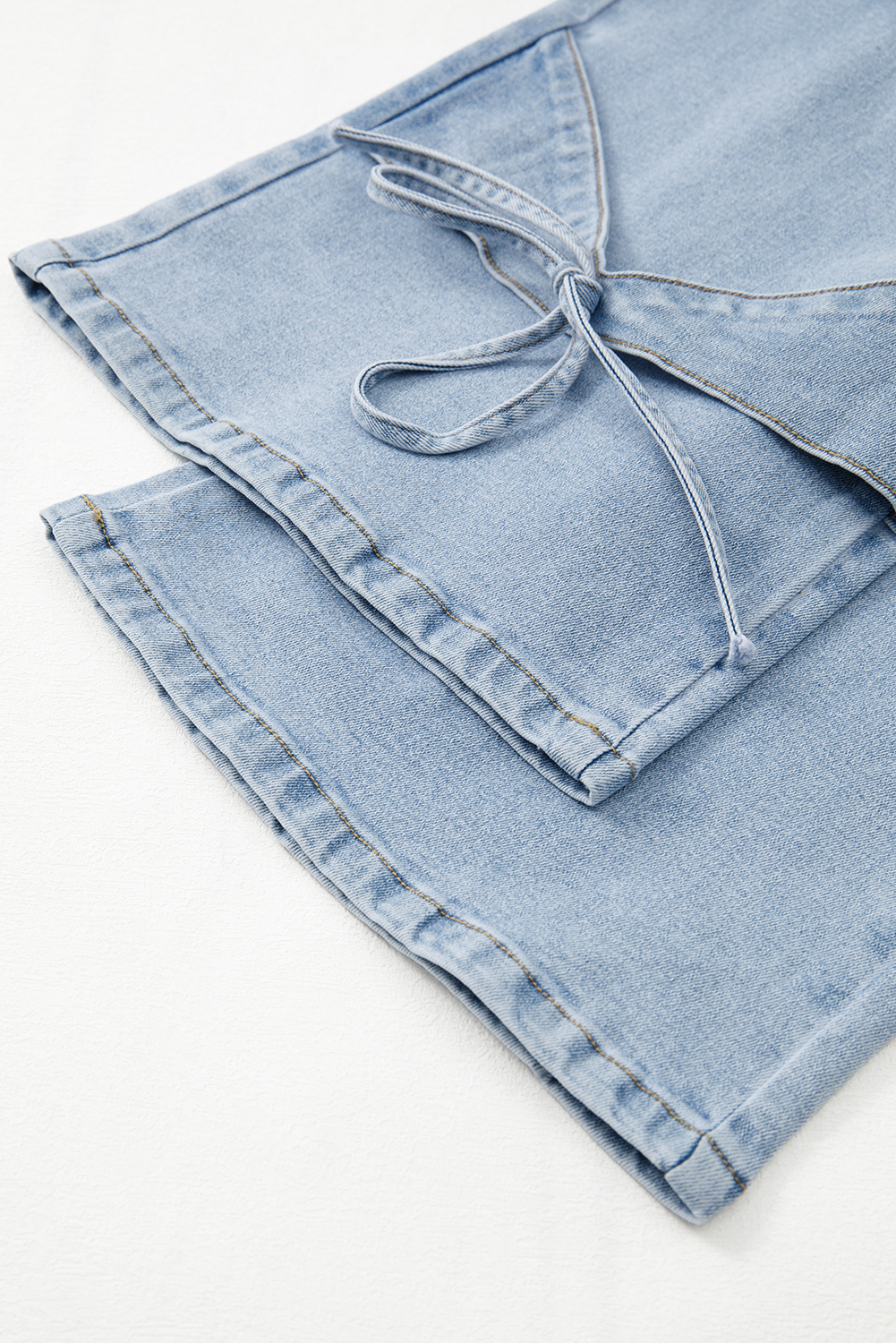 Women's Jeans, Beau Blue, Cargo Jeans, Bowknot Decor, Wide Leg, Medium Wash, Casual Style, Daily Wear, Comfortable Fit, Solid Color, Denim Fabric, Versatile, All Ages, Best Sellers - Detail View 8 Women's Jeans, Beau Blue, Cargo Jeans, Bowknot Decor, Wide Leg, Medium Wash, Casual Style, Daily Wear, Comfortable Fit, Solid Color, Denim Fabric, Versatile, All Ages, Best Sellers - Detail View 8