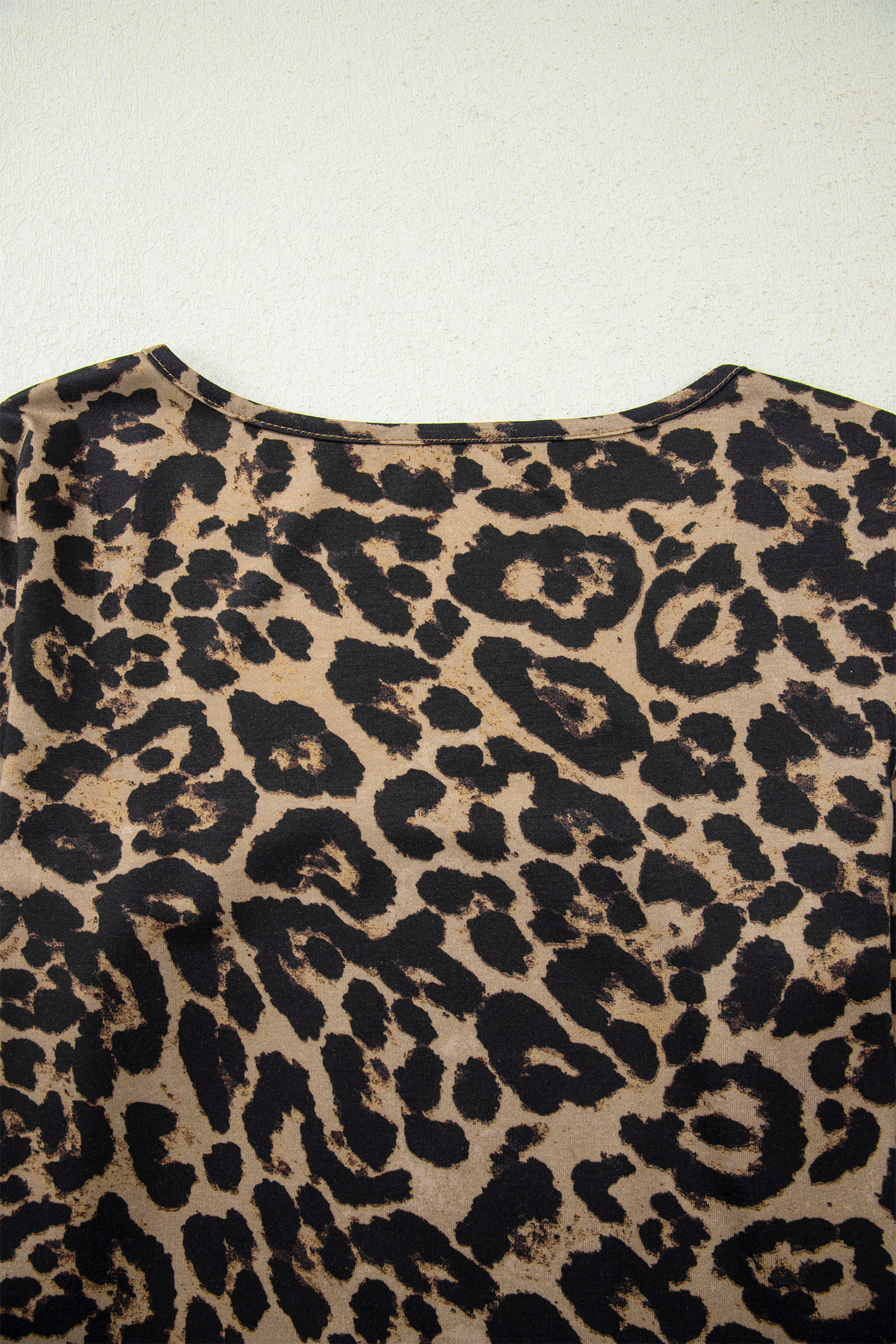 Stylish Brown Leopard Print Slim Fit Long Sleeve Top – Perfect for Spring Outings - Detail View 9 Stylish Brown Leopard Print Slim Fit Long Sleeve Top – Perfect for Spring Outings - Detail View 9