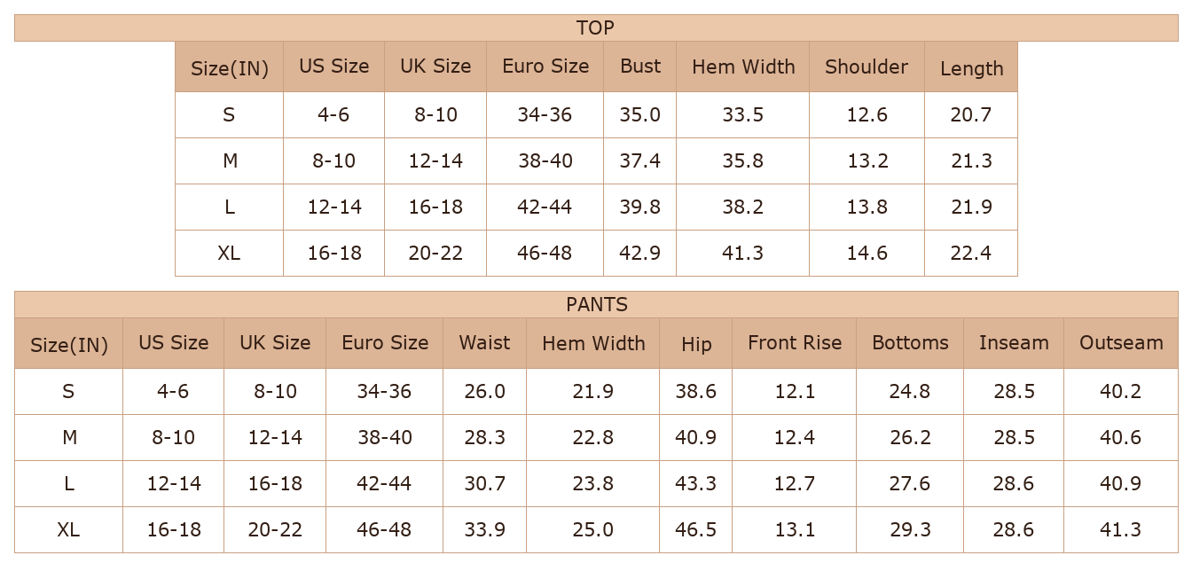 Women's Camouflage Print Two Piece Set – Sleeveless Tank and High Waist Drawstring Pants - Size Chart & Details Women's Camouflage Print Two Piece Set – Sleeveless Tank and High Waist Drawstring Pants - Size Chart & Details