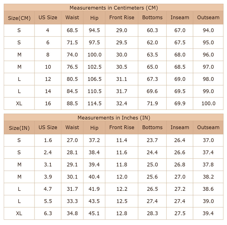 Women's Beau Blue Jeans, Wide Leg Drawstring Casual Pants - Size Chart & Details Women's Beau Blue Jeans, Wide Leg Drawstring Casual Pants - Size Chart & Details