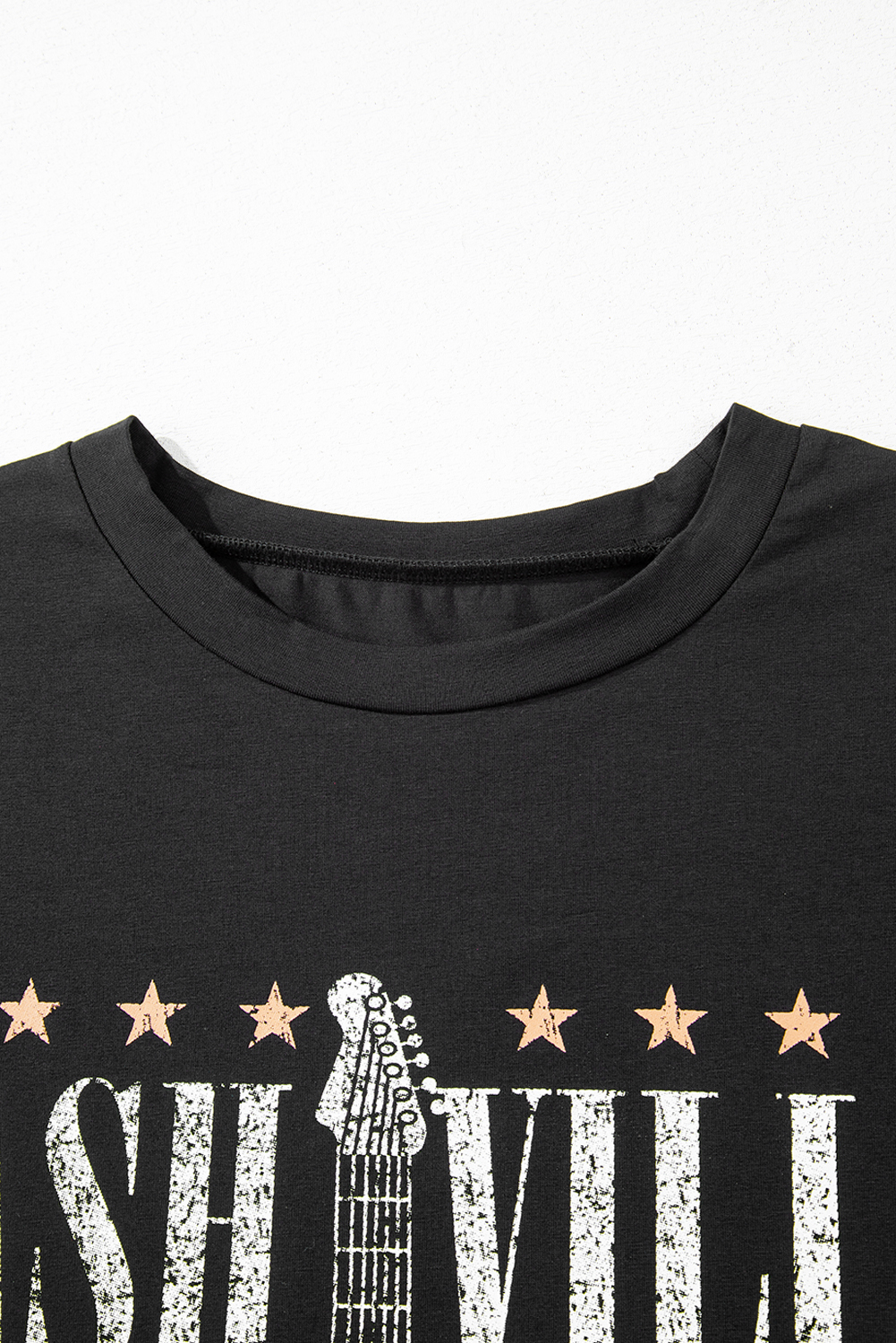 Nashville Graphic Print T Shirt Dress, Women's Rock Style - Detail View 23 Nashville Graphic Print T Shirt Dress, Women's Rock Style - Detail View 23